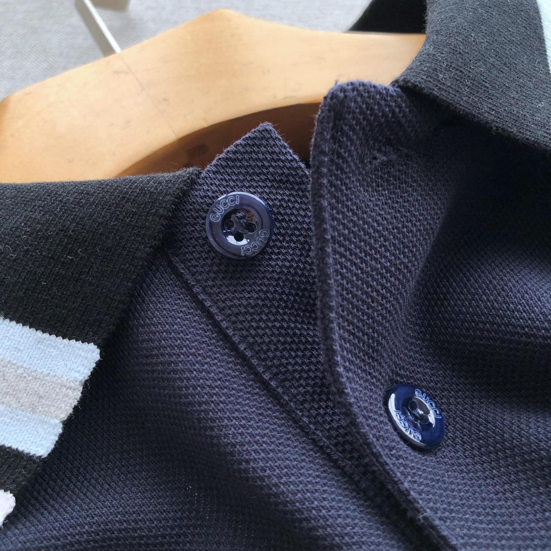 GUCCI COTTON POLO SHIRT WITH EMBROIDERY
