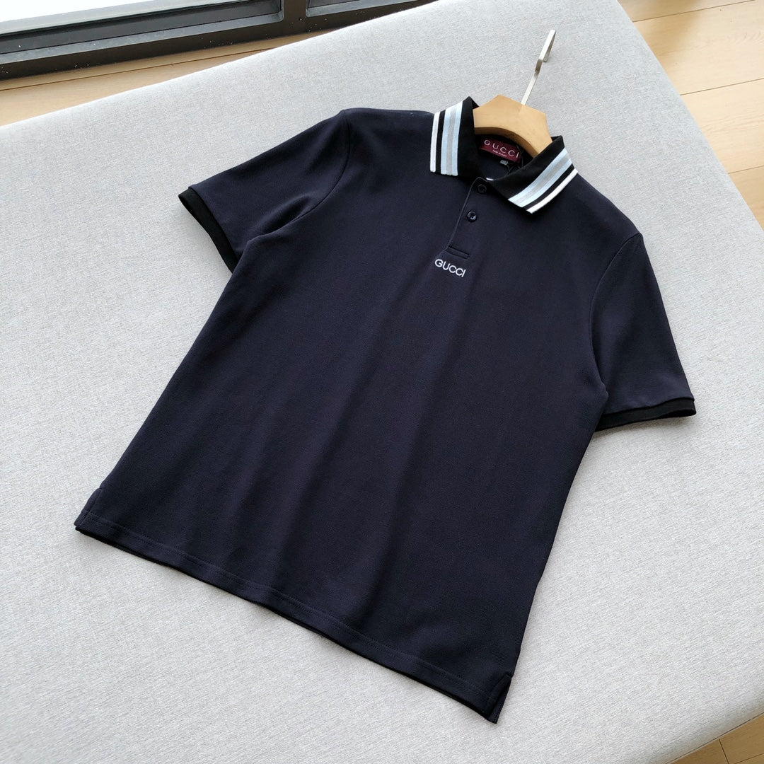 GUCCI COTTON POLO SHIRT WITH EMBROIDERY