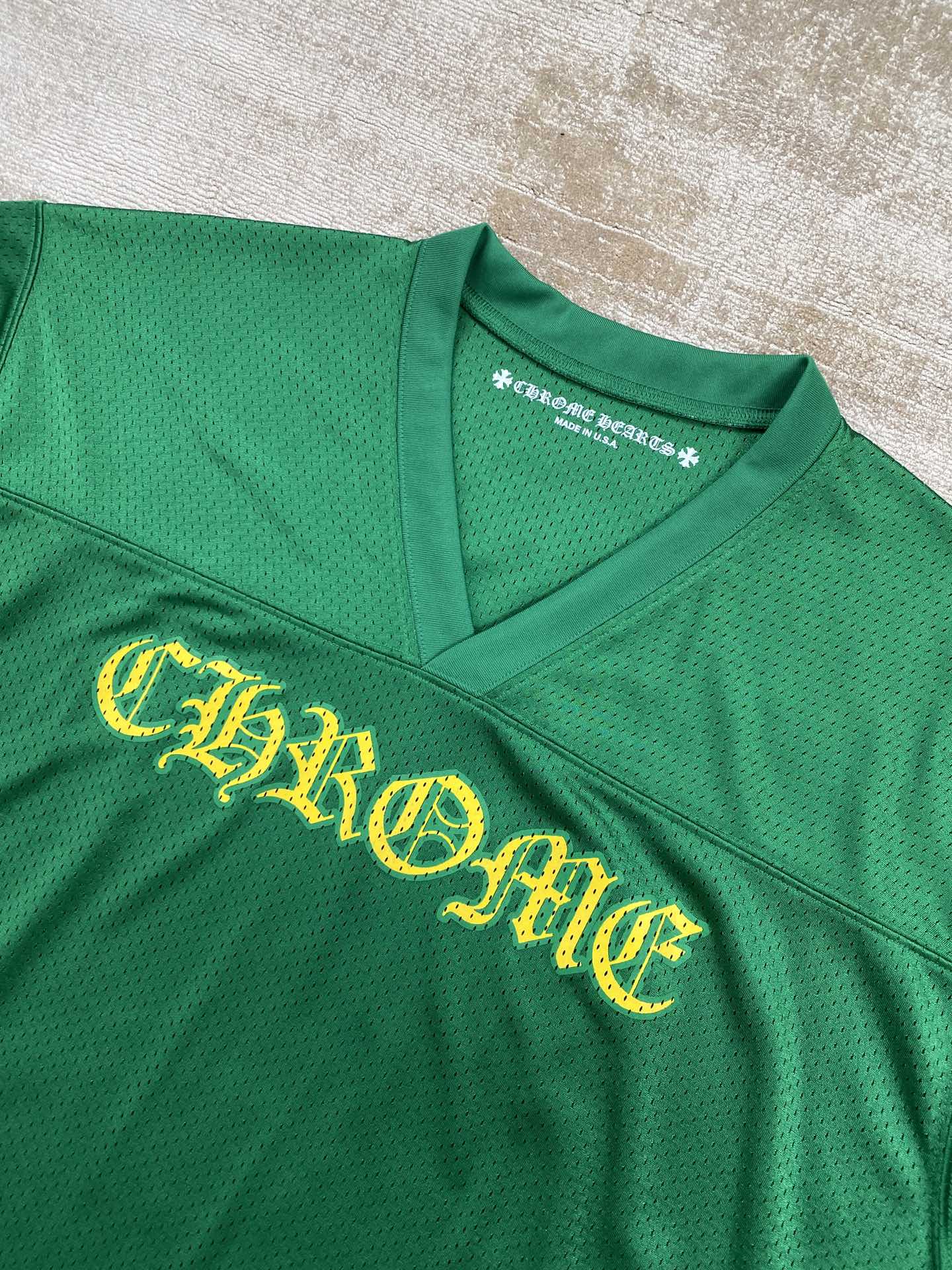 Chrome Hearts Mesh Stadium Football Jersey Green