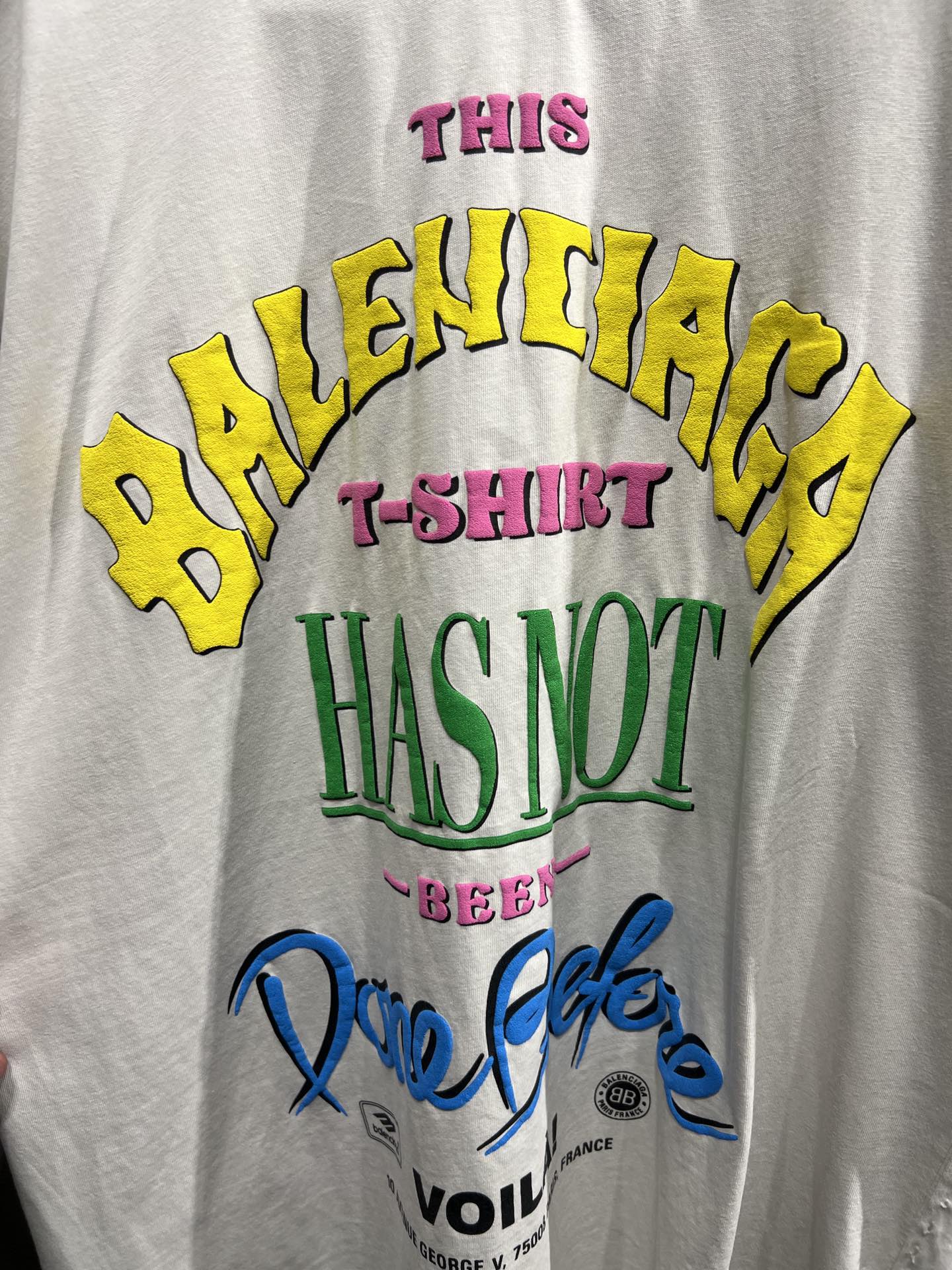 Balenciaga NOT BEEN DONE T-SHIRT OVERSIZED IN OFF WHITE