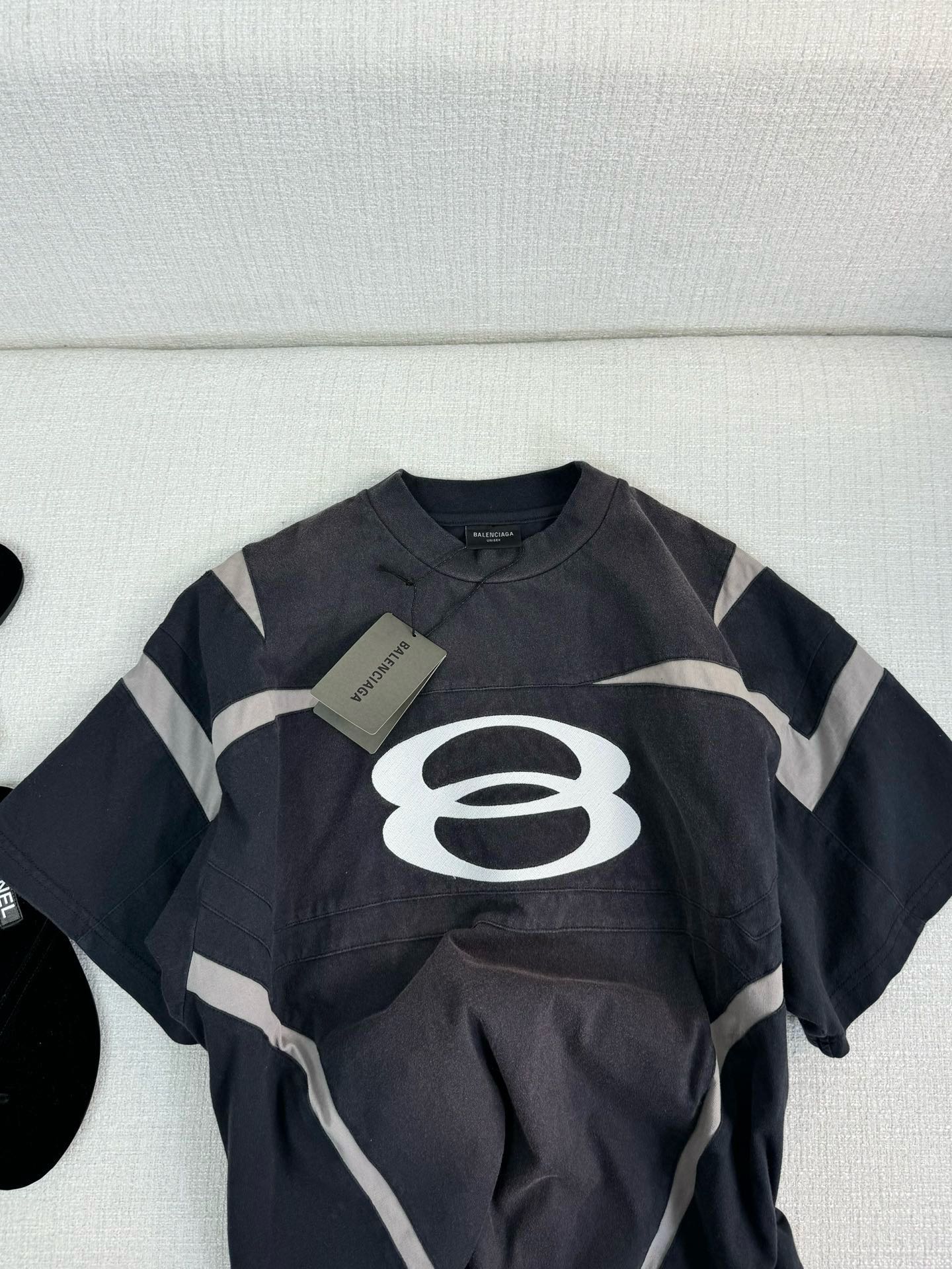 Balenciaga UNITY SPORTS ICON BIKER T-SHIRT OVERSIZED IN BLACK