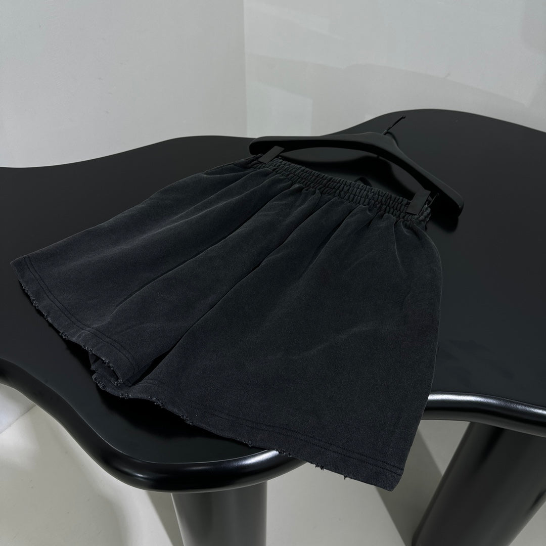 BALENCIAGA BURNING UNITY SHORTS IN BLACK
