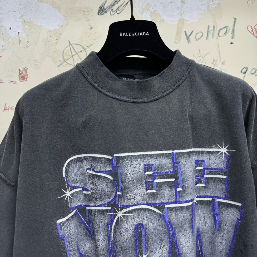 BALENCIAGA SNBN INSIDE-OUT T-SHIRT OVERSIZED IN BLACK