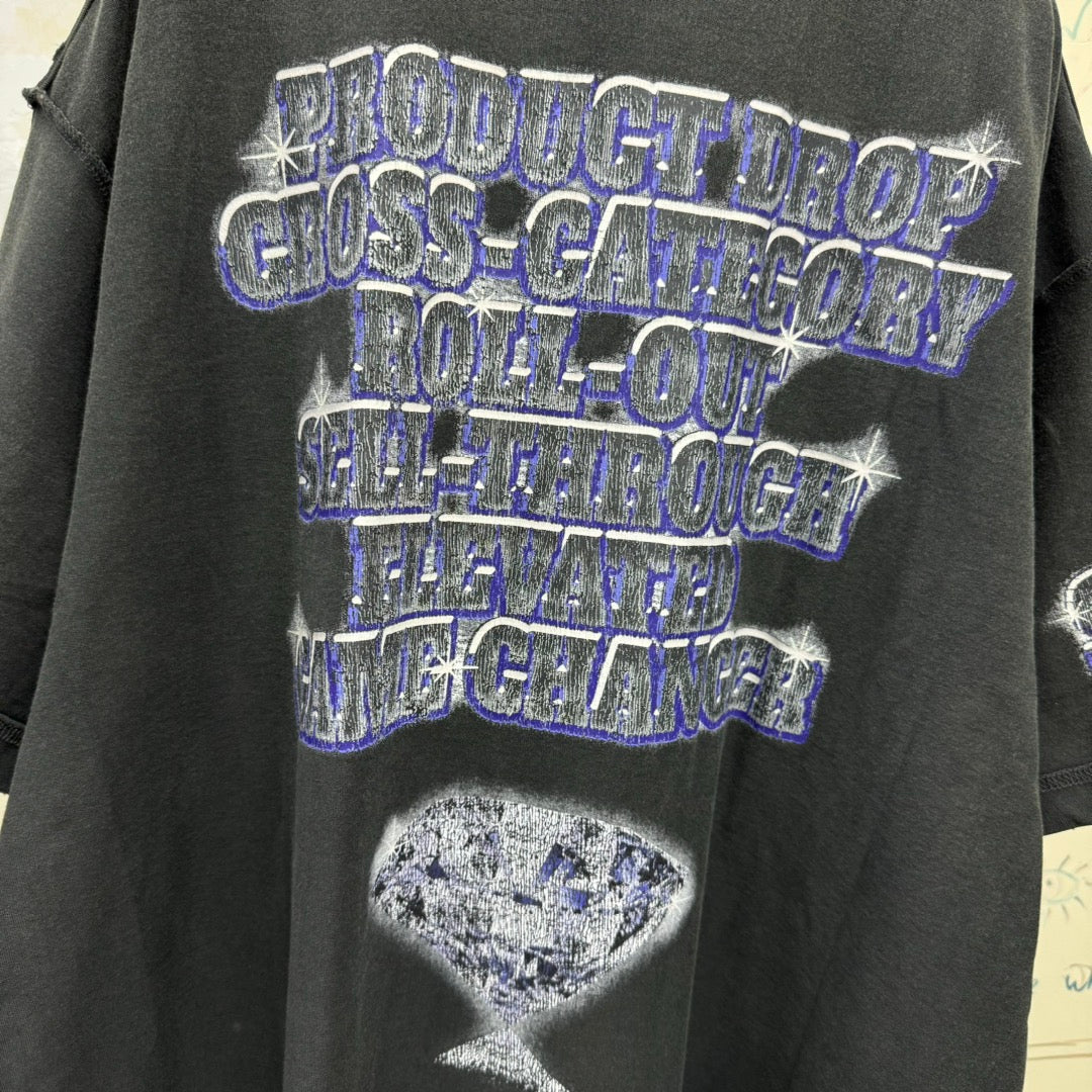BALENCIAGA SNBN INSIDE-OUT T-SHIRT OVERSIZED IN BLACK