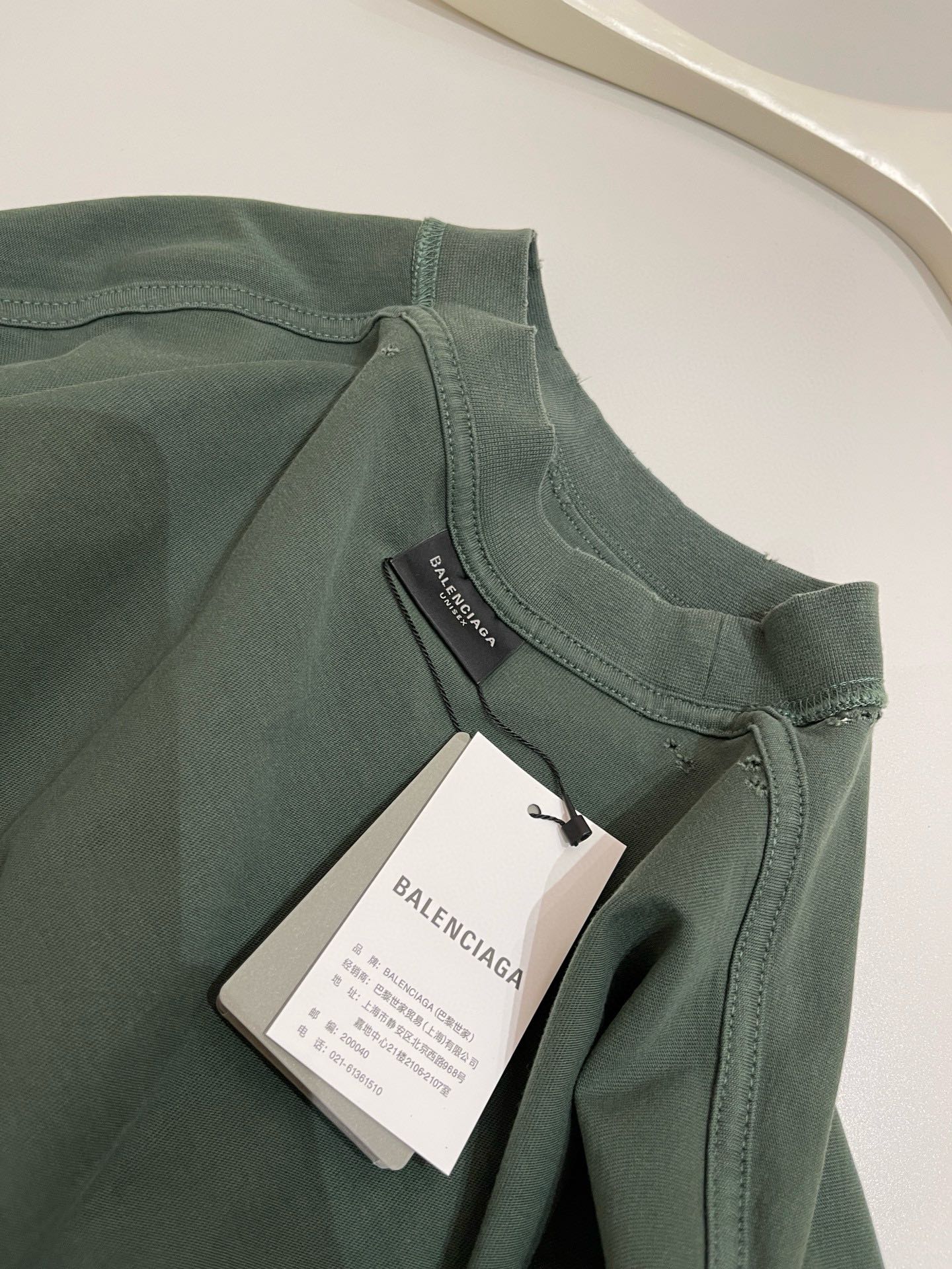 BALENCIAGA NEW TAPE TYPE T-SHIRT IN DARK GREEN