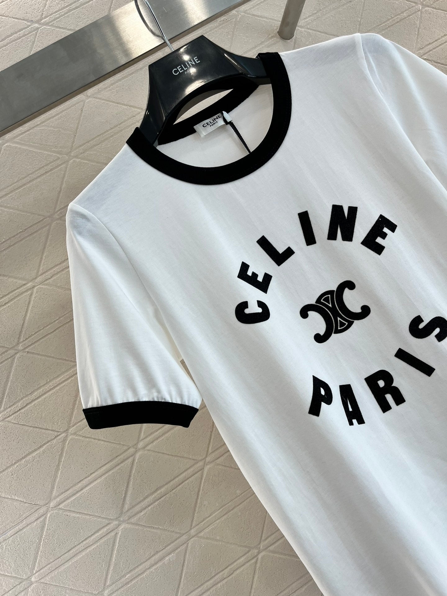 CELINE TRIOMPHE T-SHIRT IN COTTON JERSEY