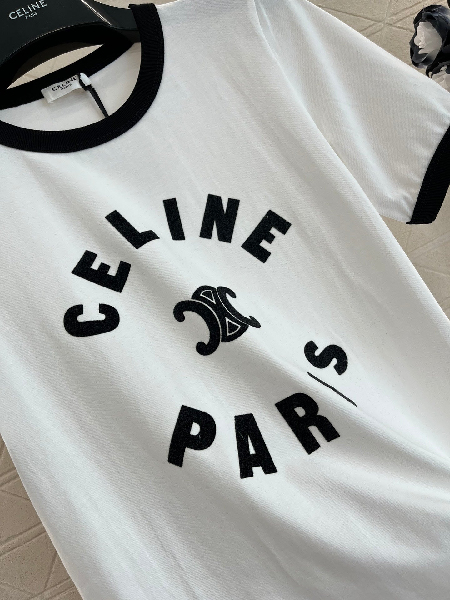 CELINE TRIOMPHE T-SHIRT IN COTTON JERSEY