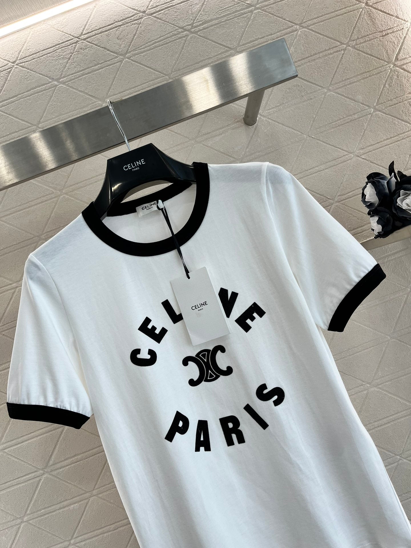 CELINE TRIOMPHE T-SHIRT IN COTTON JERSEY