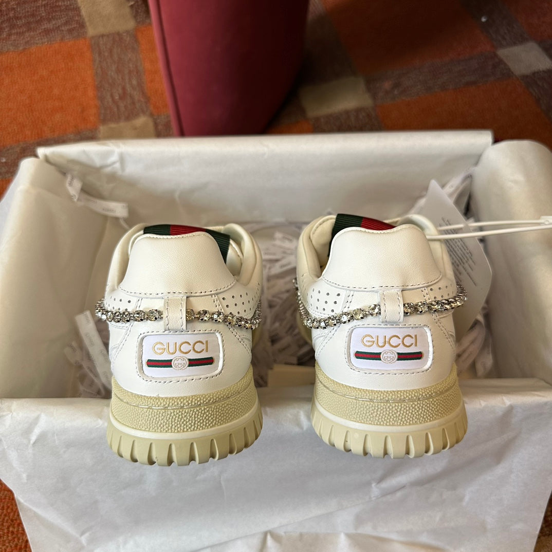 GG Wmns Re-Web Sneaker 'White Crystal Chain'