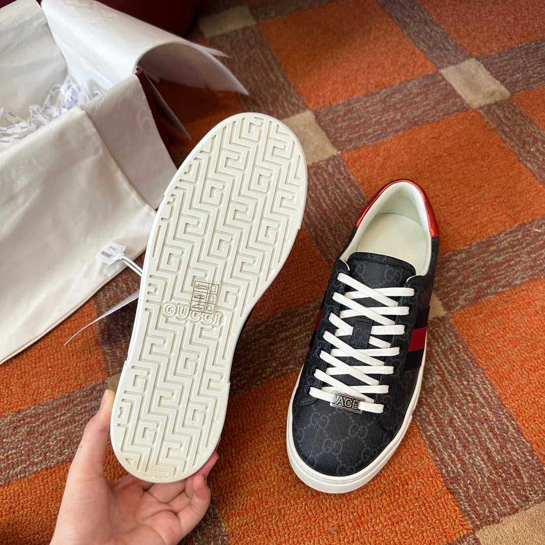 GG Men's Ace sneakers with Web Black