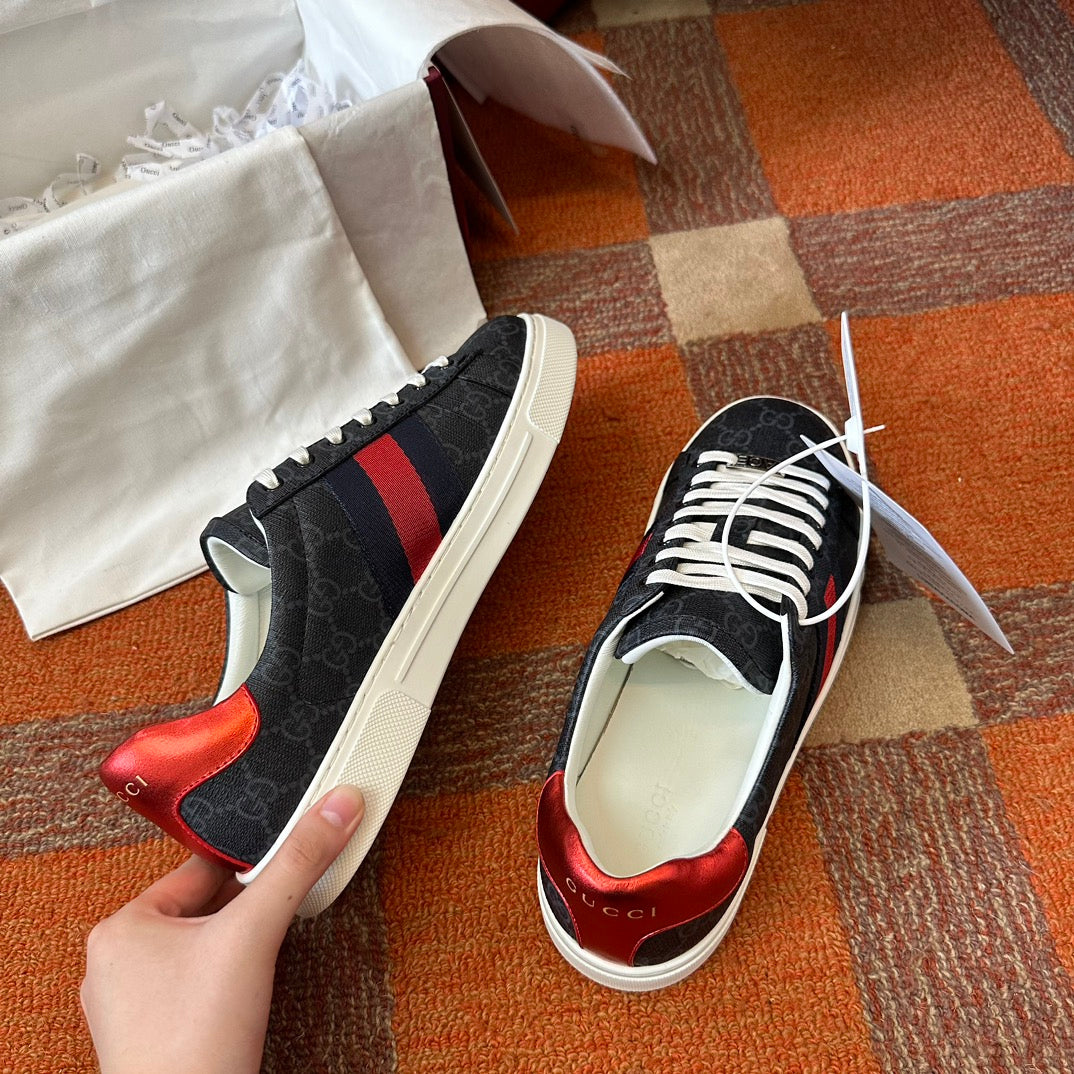 GG Men's Ace sneakers with Web Black