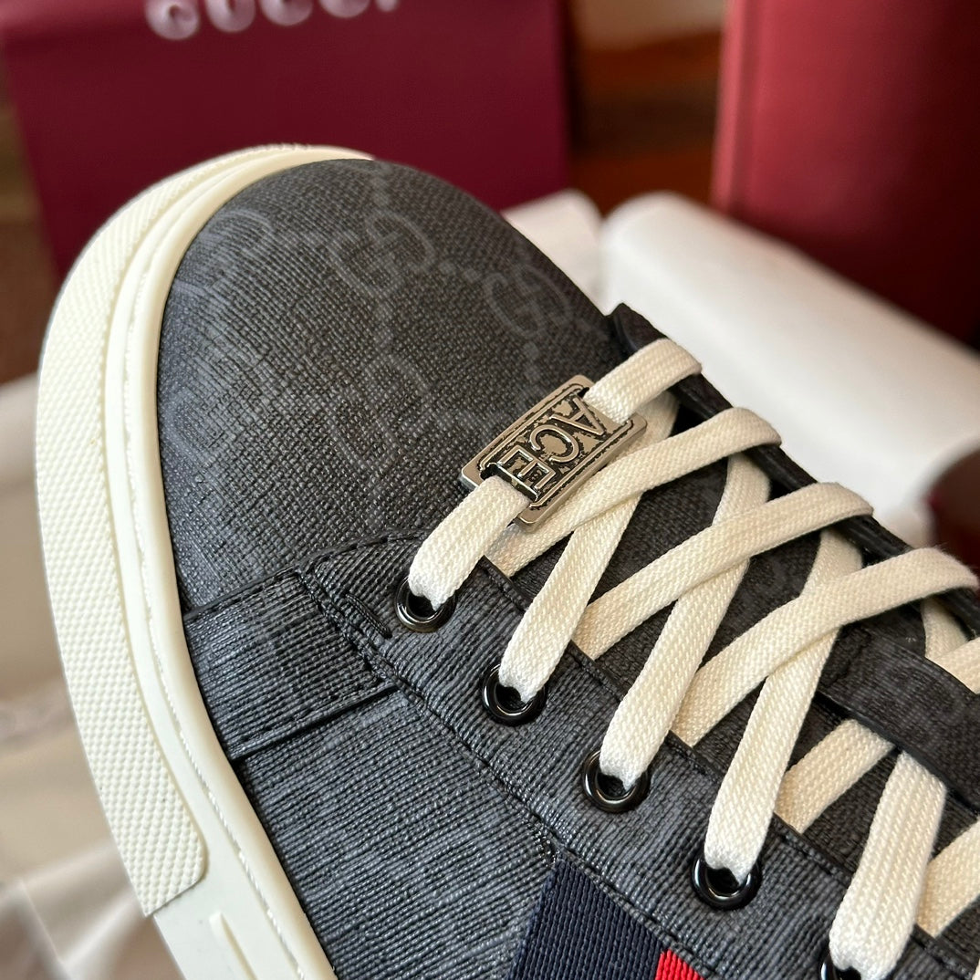 GG Men's Ace sneakers with Web Black