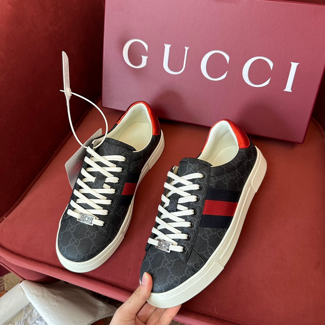 GG Men's Ace sneakers with Web Black