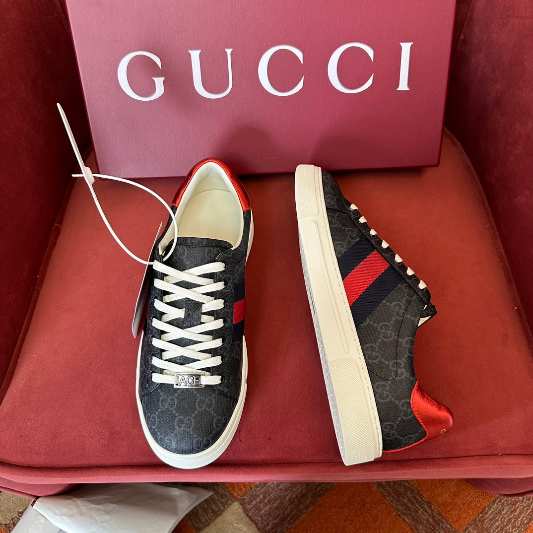 GG Men's Ace sneakers with Web Black