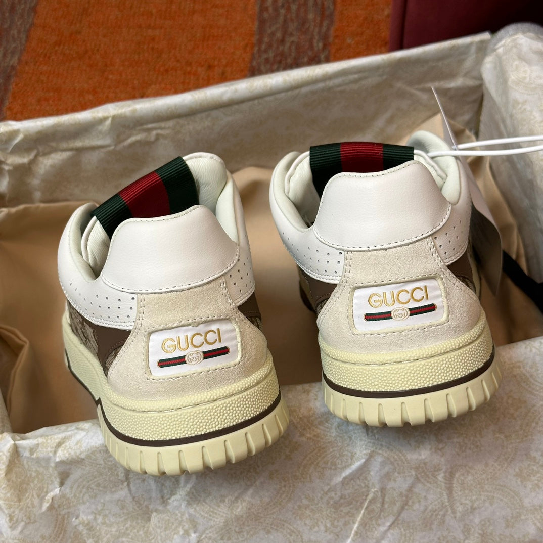 GG Men's Gucci Re-Web sneaker 'Beige and Ebony'