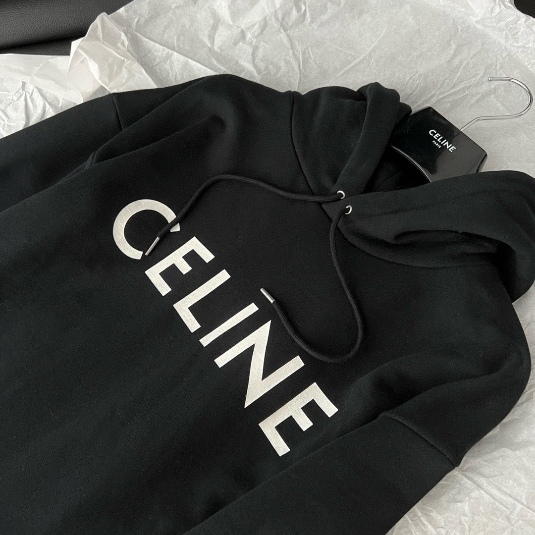 CELINE LOOSE HOODIE IN COTTON FLEECE