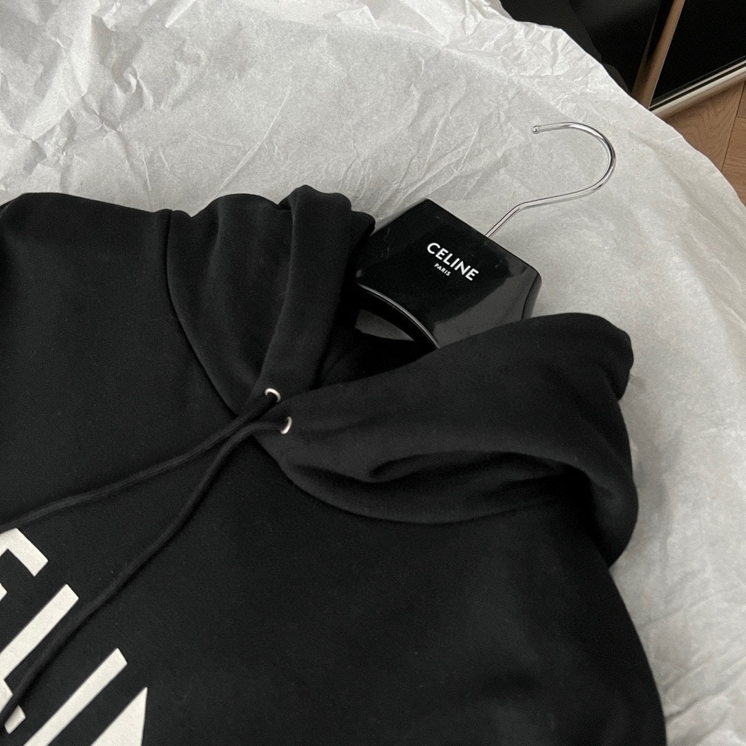 CELINE LOOSE HOODIE IN COTTON FLEECE