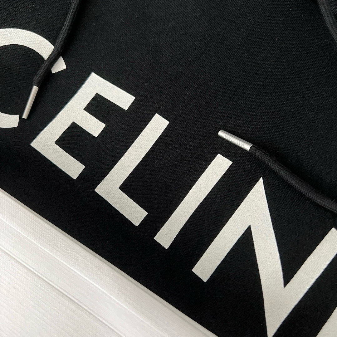 CELINE LOOSE HOODIE IN COTTON FLEECE