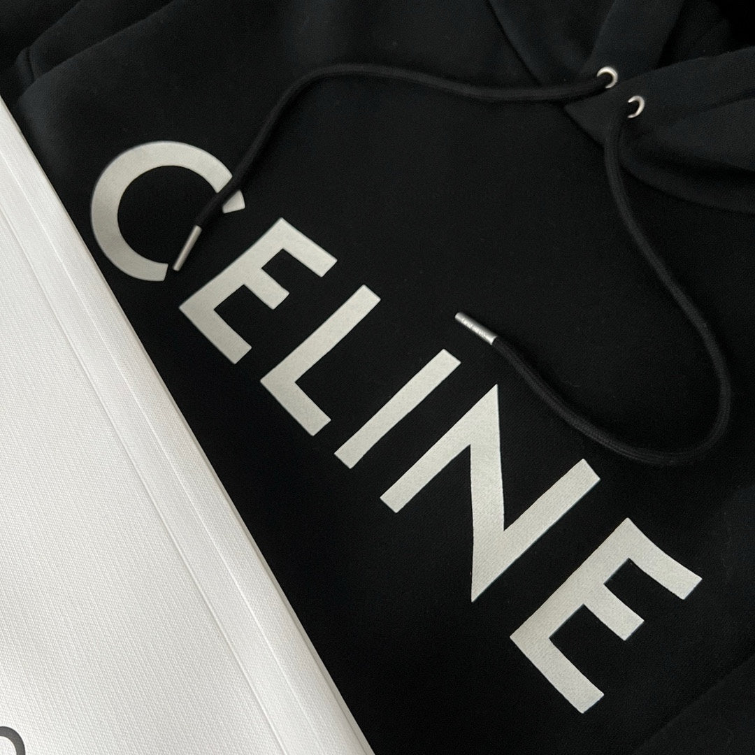 CELINE LOOSE HOODIE IN COTTON FLEECE