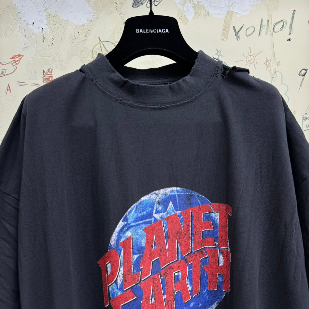 BB Men's Planet Earth T-shirt Oversized in Black
