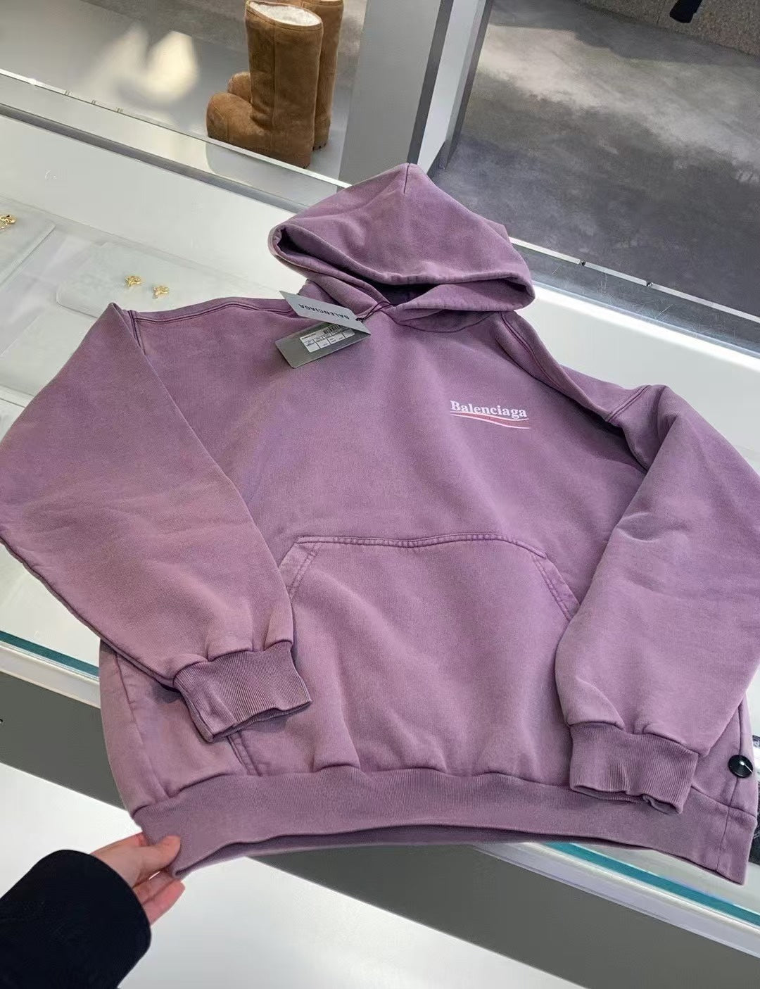 BB Men's Political Campaign Hoodie Medium Fit in Faded Purple