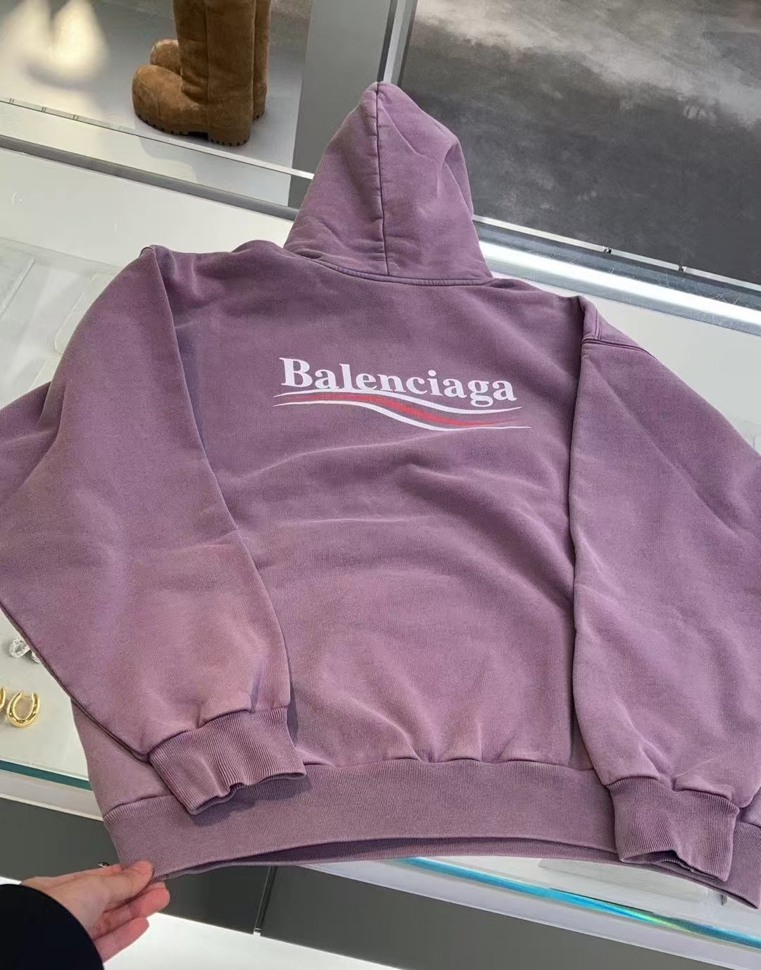 BB Men's Political Campaign Hoodie Medium Fit in Faded Purple