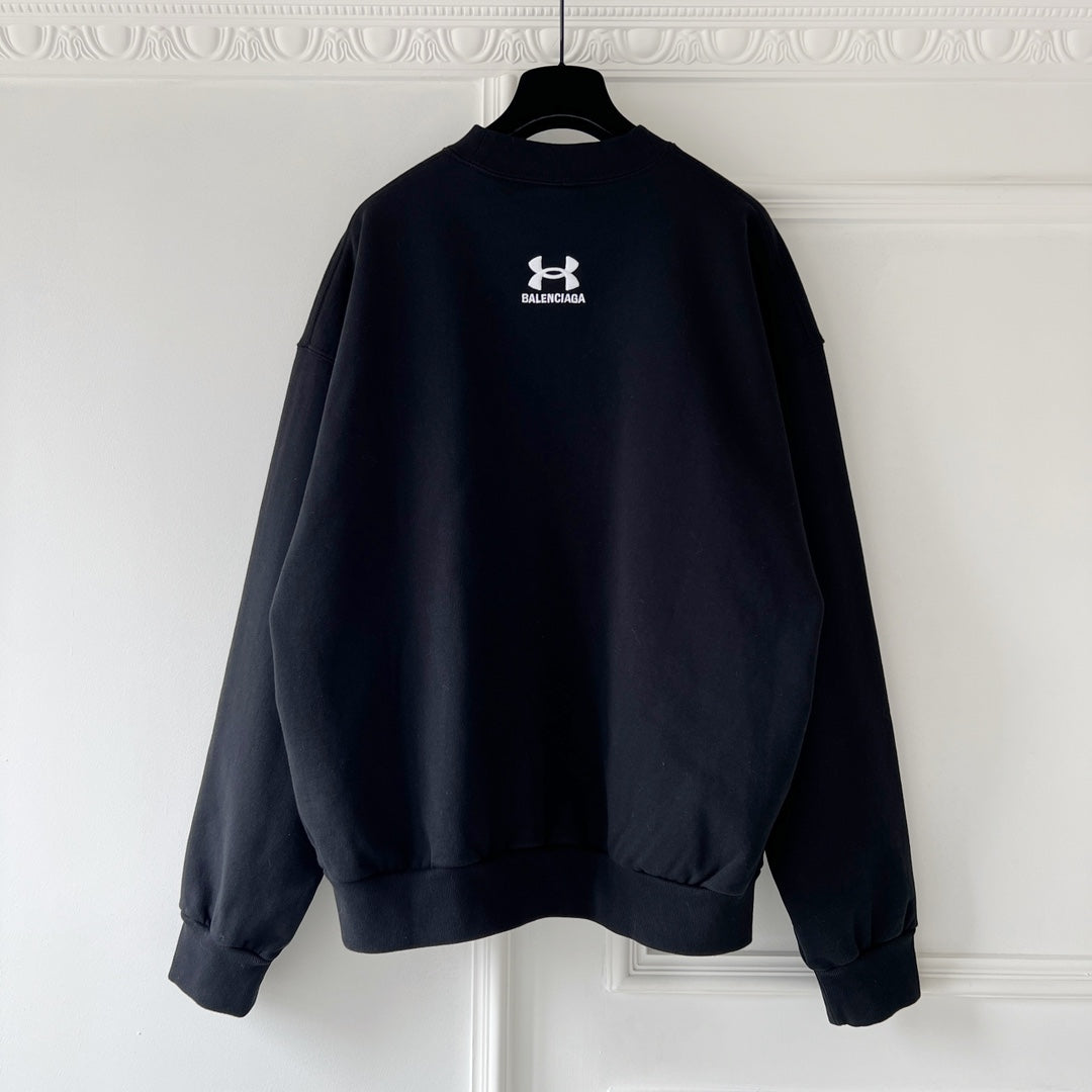 BB Men's Under Armour® L/S Shirt Oversized in Black/white
