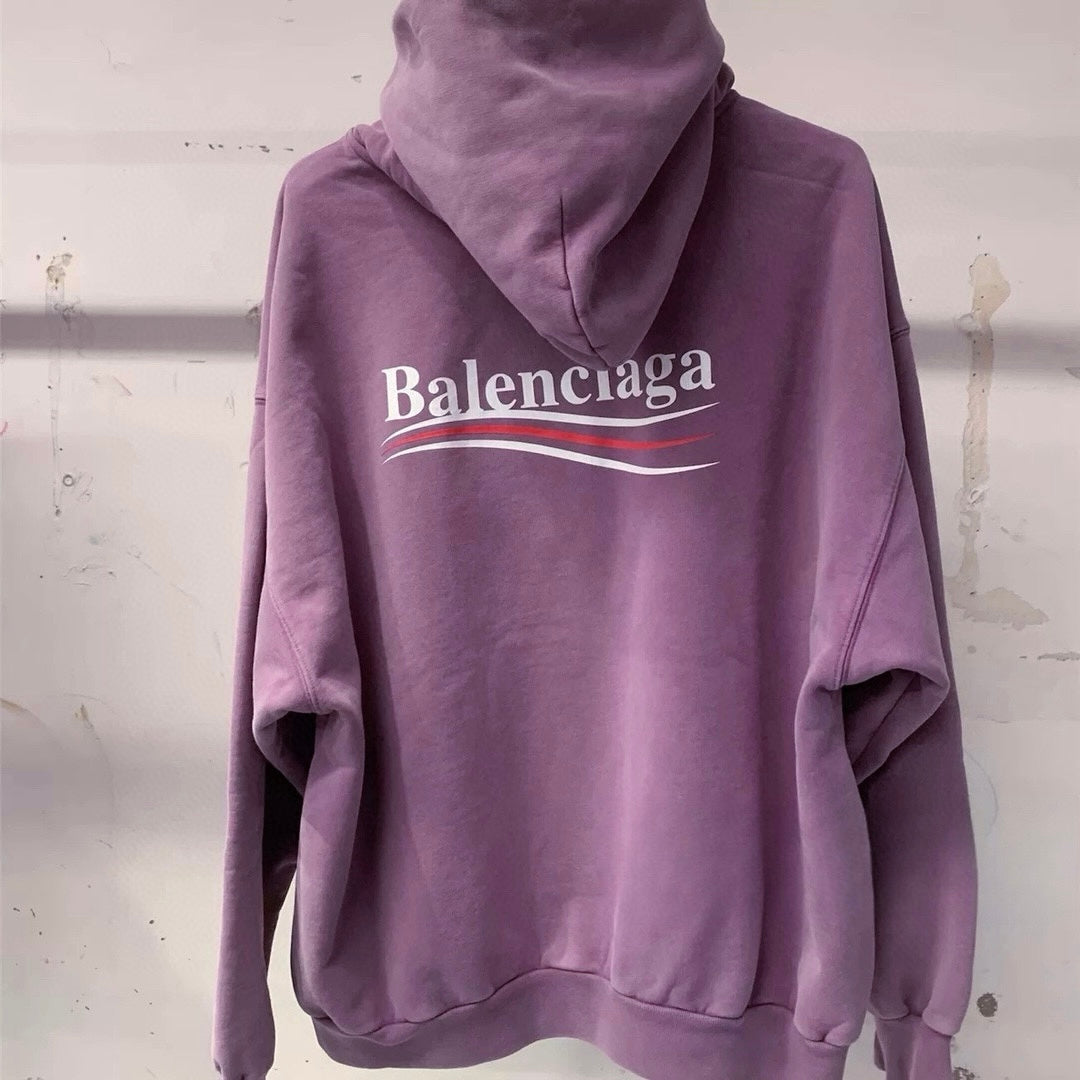 BB Men's Political Campaign Hoodie Medium Fit in Faded Purple