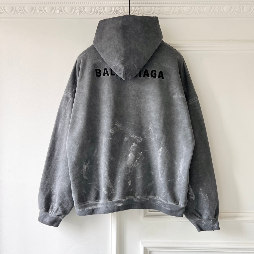 BB Men's Back Hoodie Medium Fit in Grey
