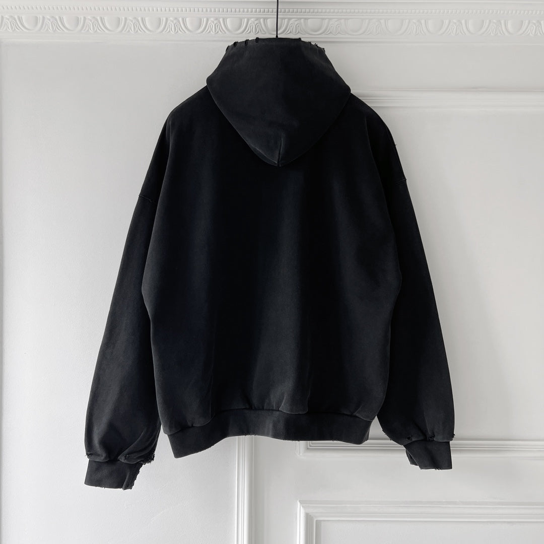 BB Men's 3b Liquified Hoodie Large Fit in Black/grey