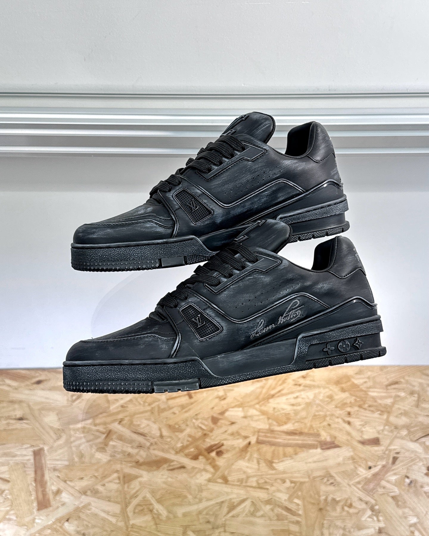 LV Trainer Distressed Sneaker 1ADEQQ