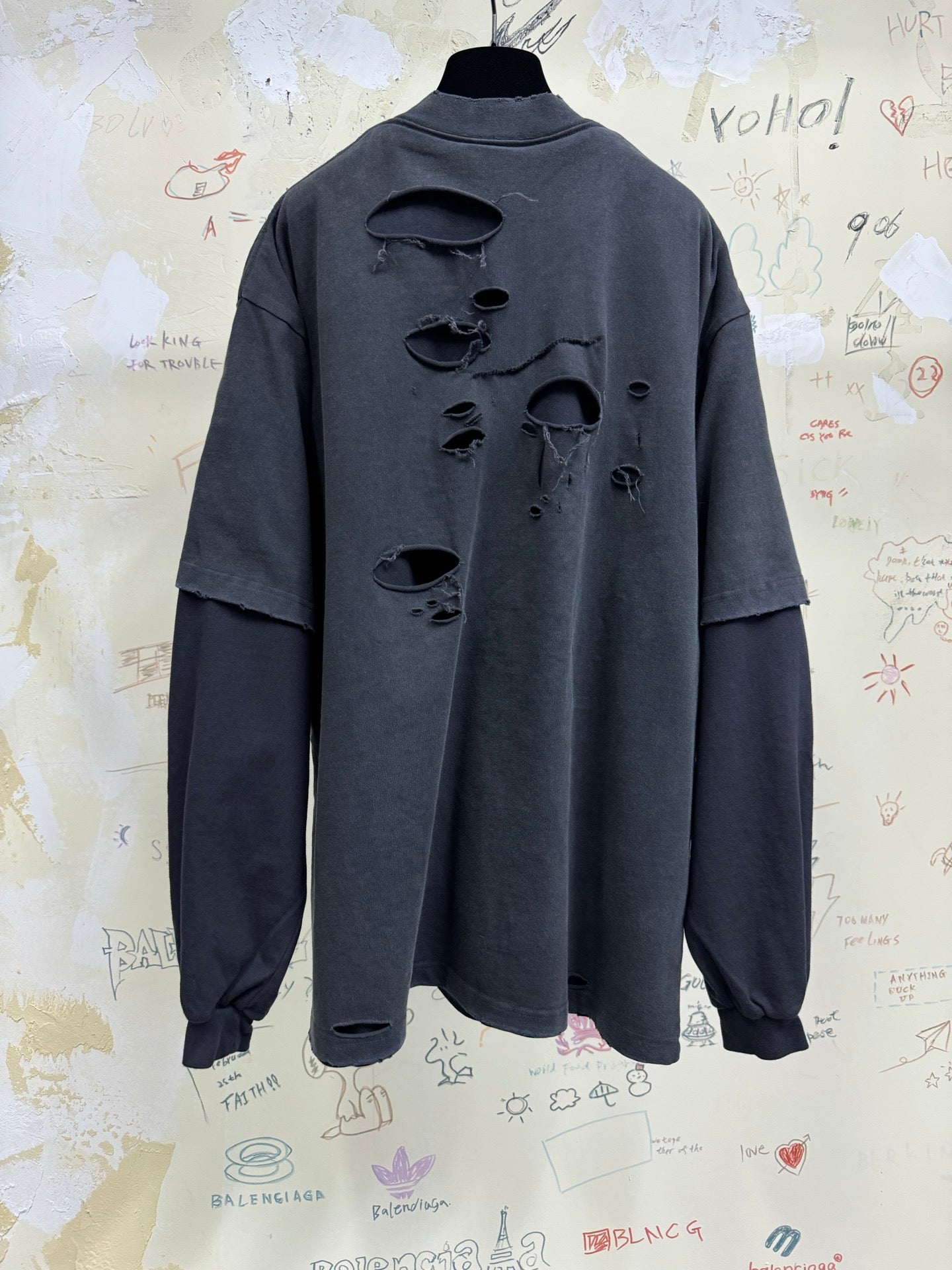 BB Men's 3b Sport Icon Layered T-shirt Oversized Fit in Black