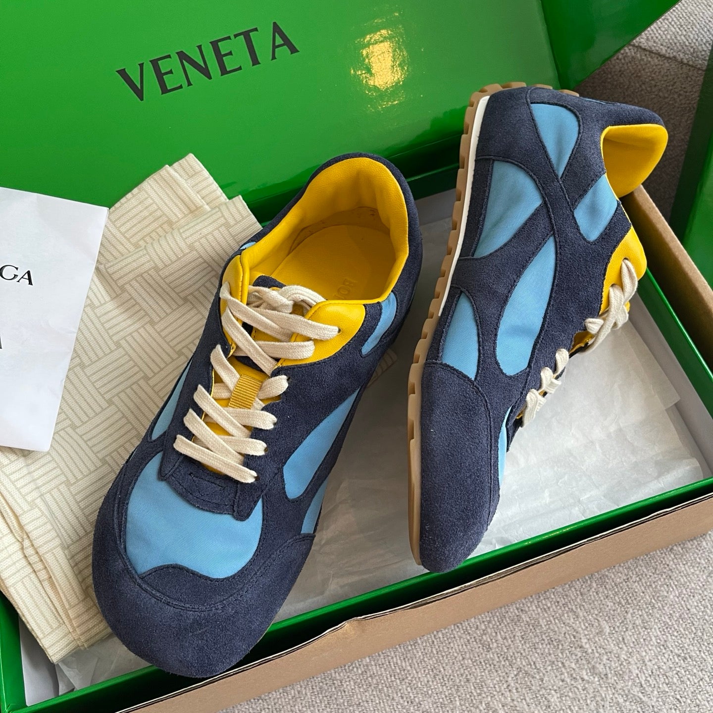 Bottega Veneta Orbit Flash Sneakers Blue