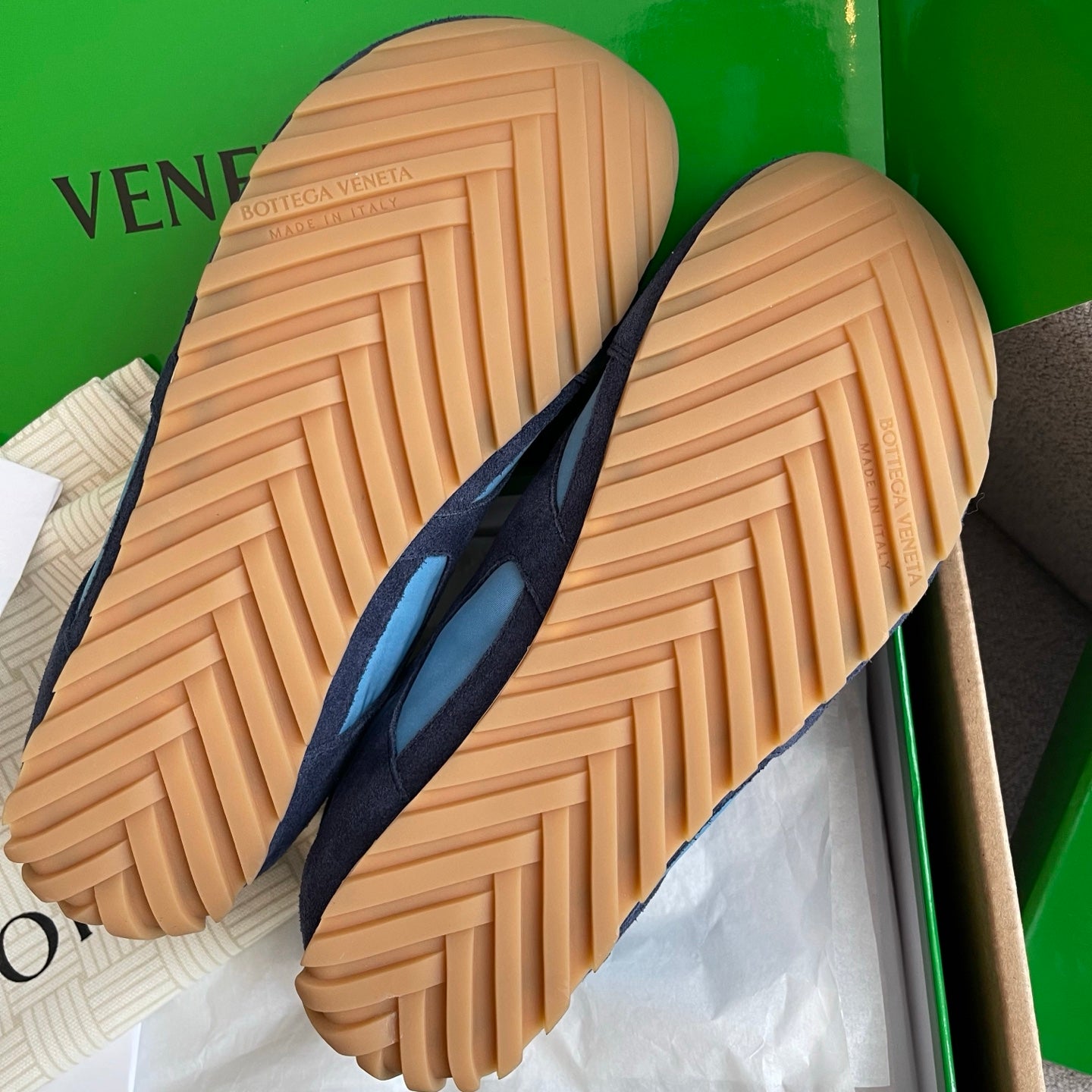 Bottega Veneta Orbit Flash Sneakers Blue
