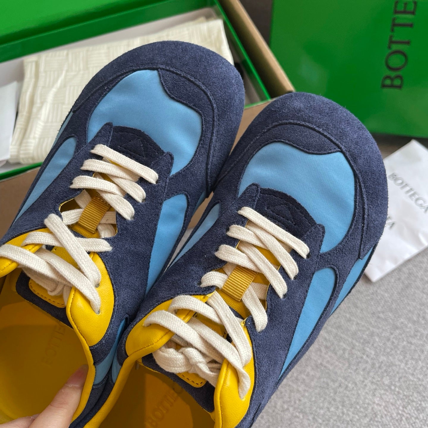Bottega Veneta Orbit Flash Sneakers Blue