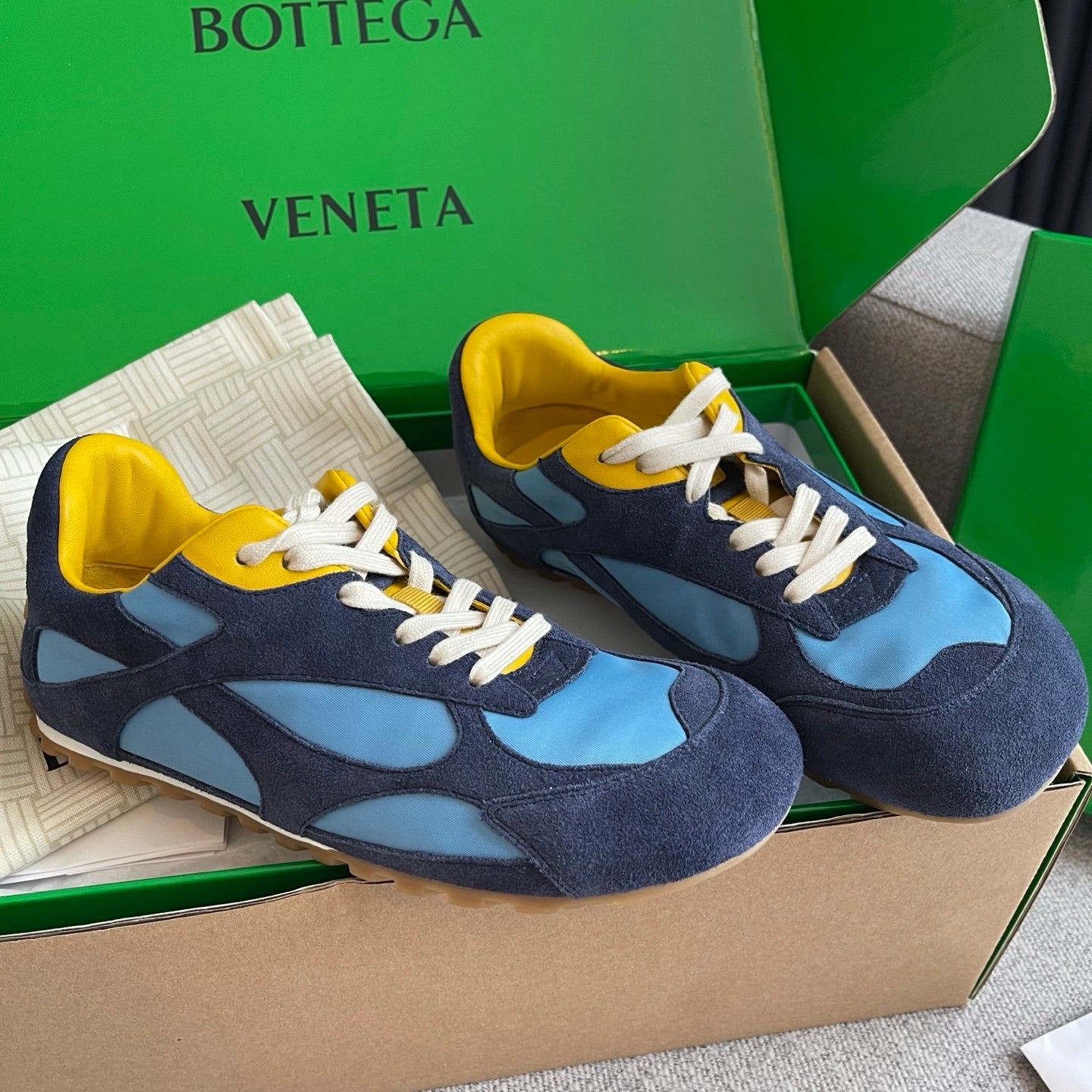 Bottega Veneta Orbit Flash Sneakers Blue