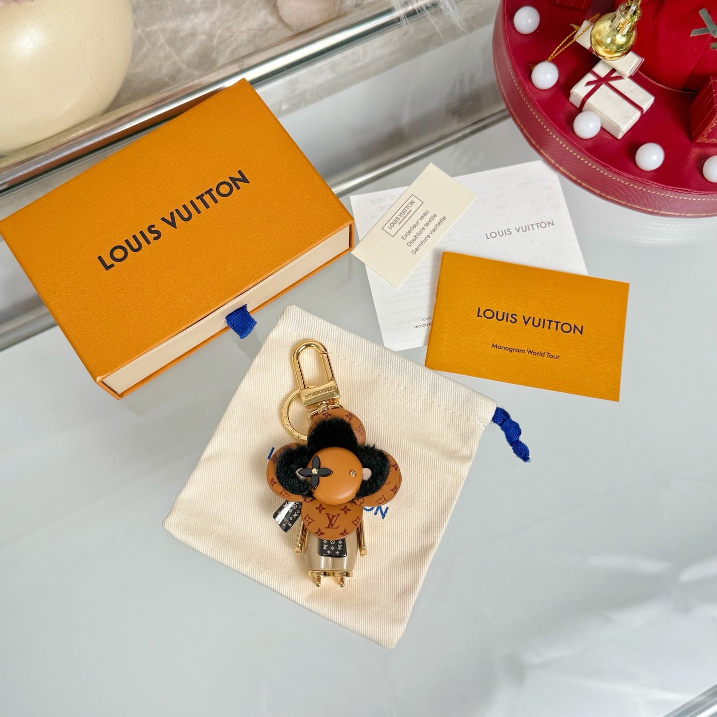 LV Vivienne Ski Bag Charm And Key Holder
