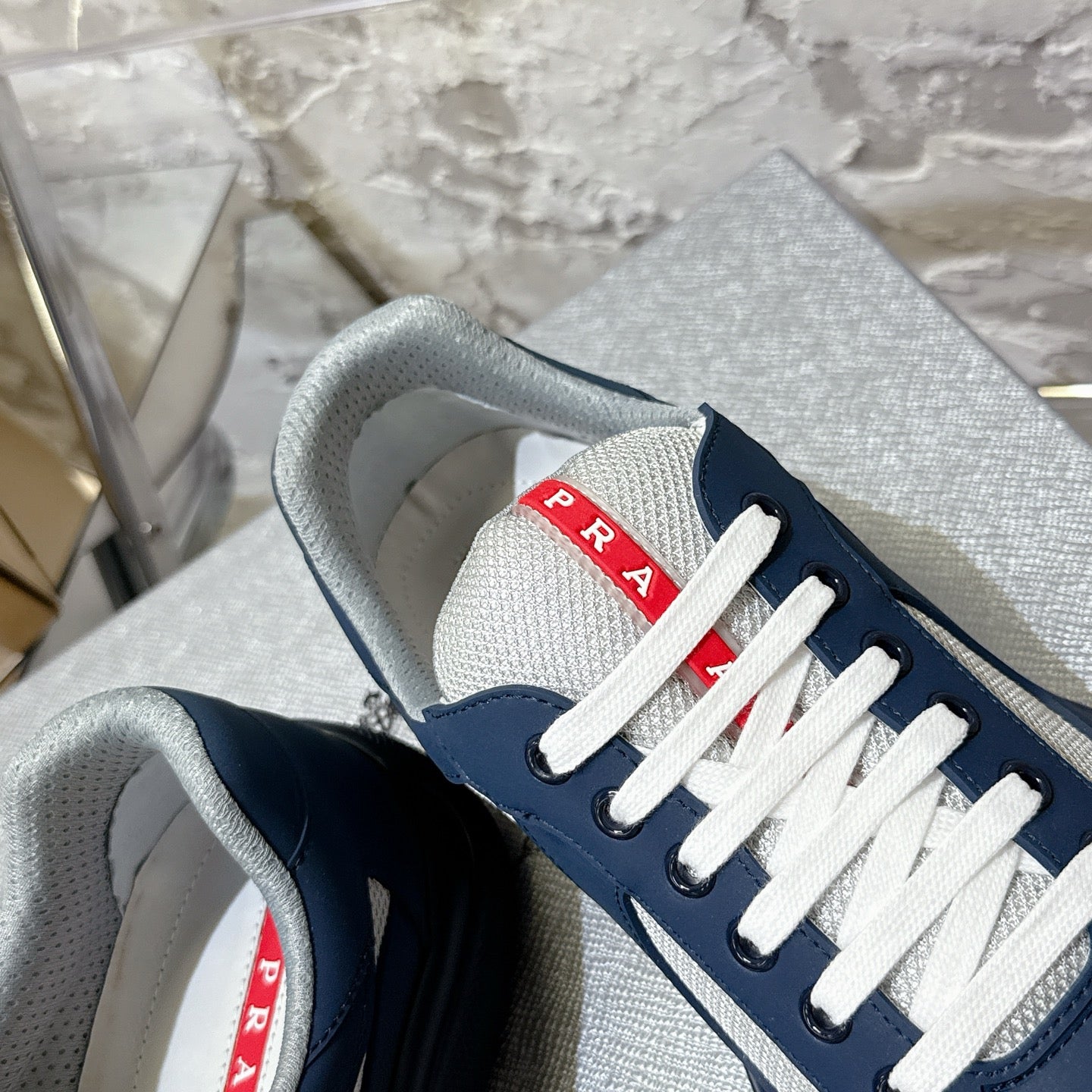 Prada America's Cup Soft rubber and bike fabric sneakers