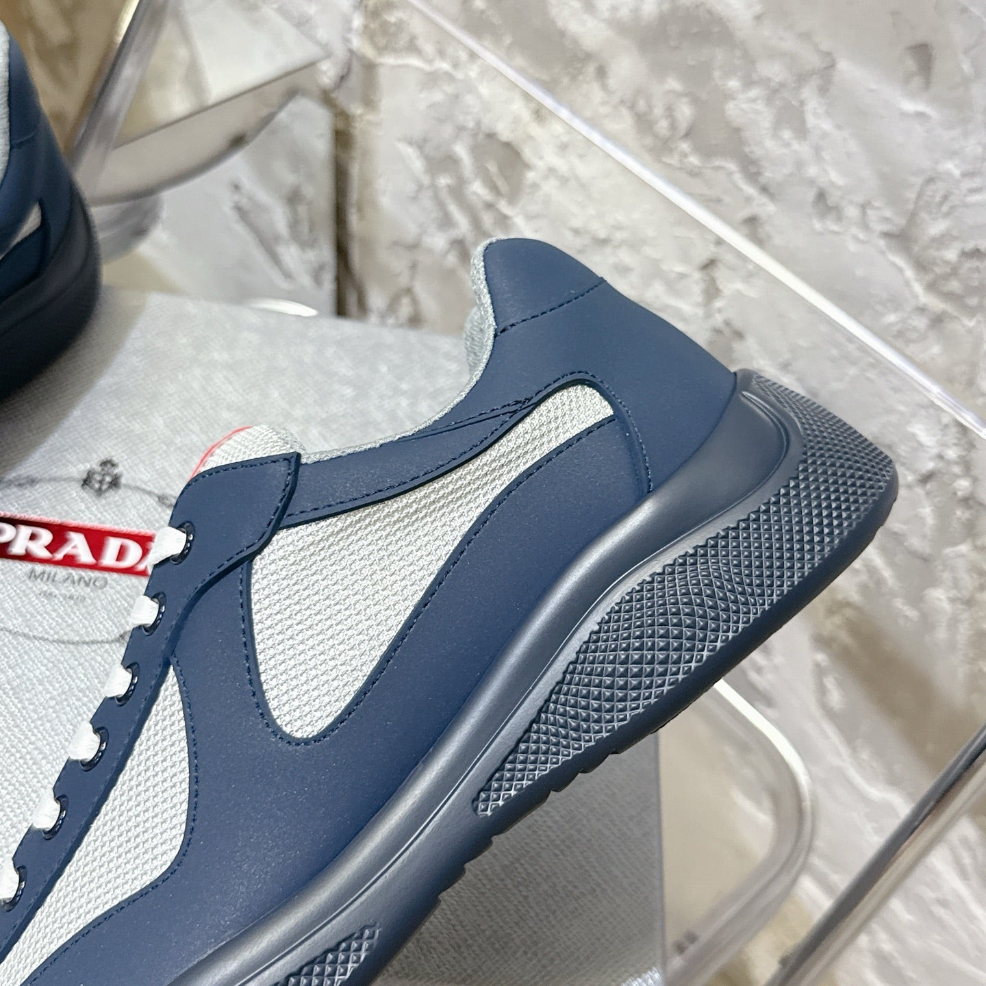 Prada America's Cup Soft rubber and bike fabric sneakers