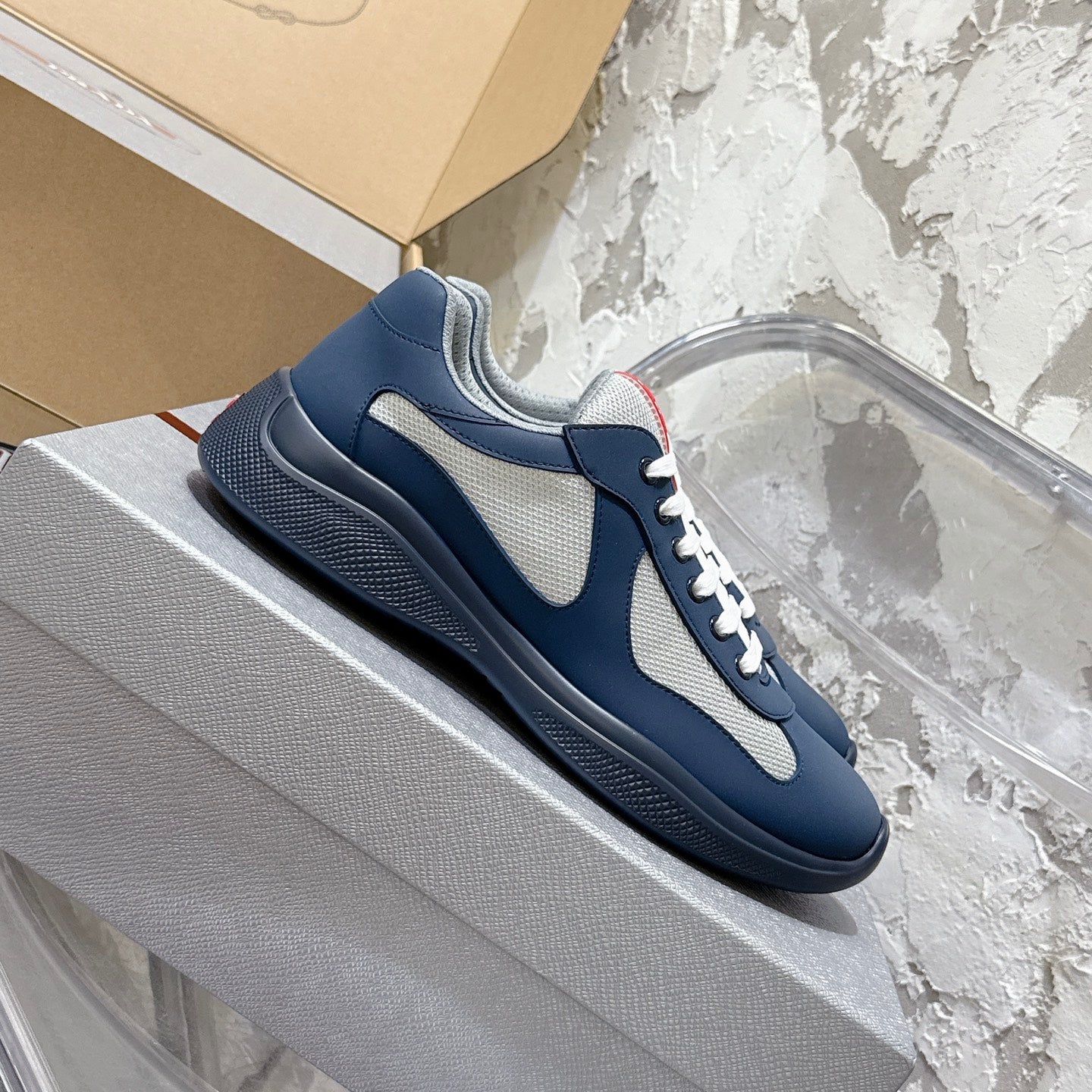 Prada America's Cup Soft rubber and bike fabric sneakers