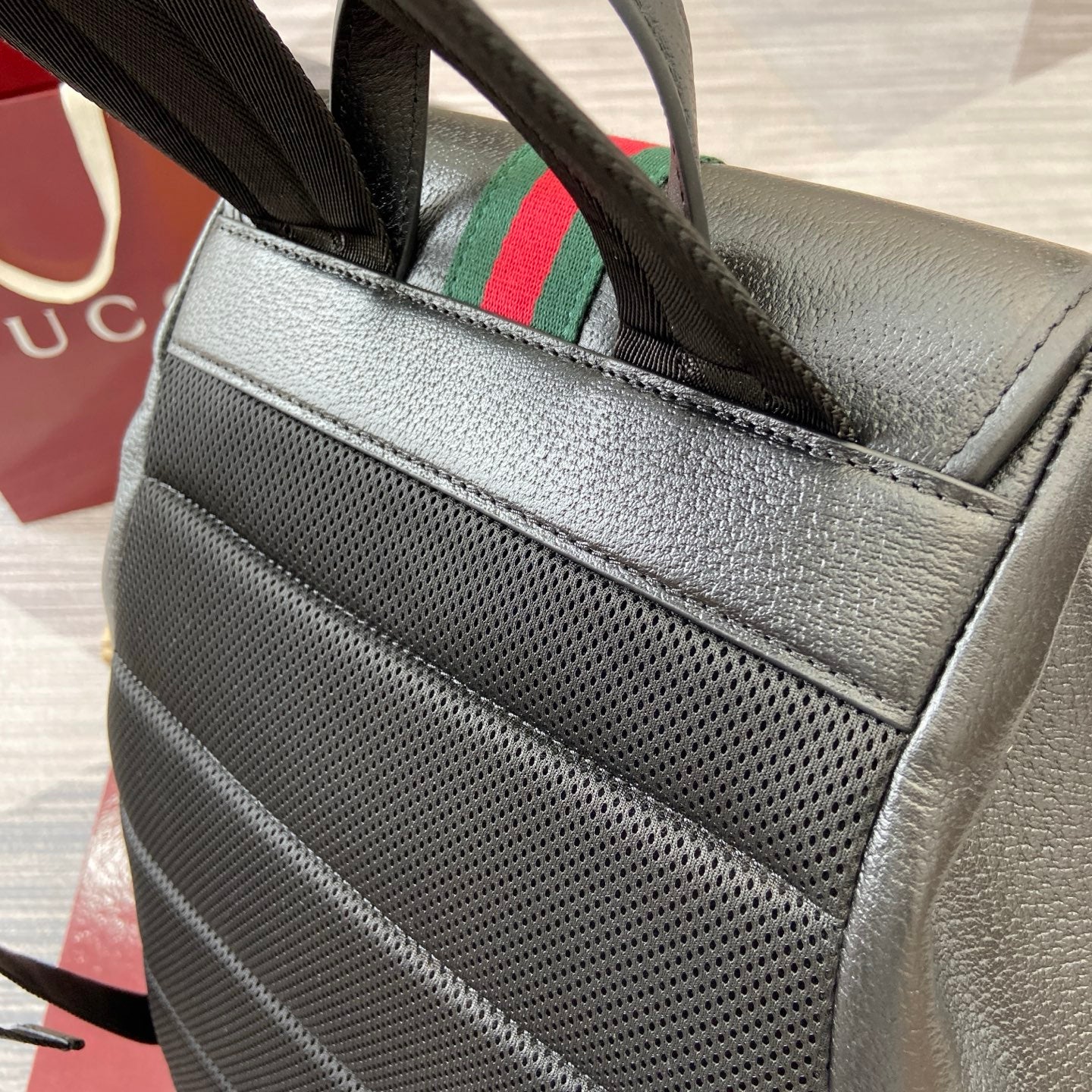 GG Ophidia large backpack Black leather