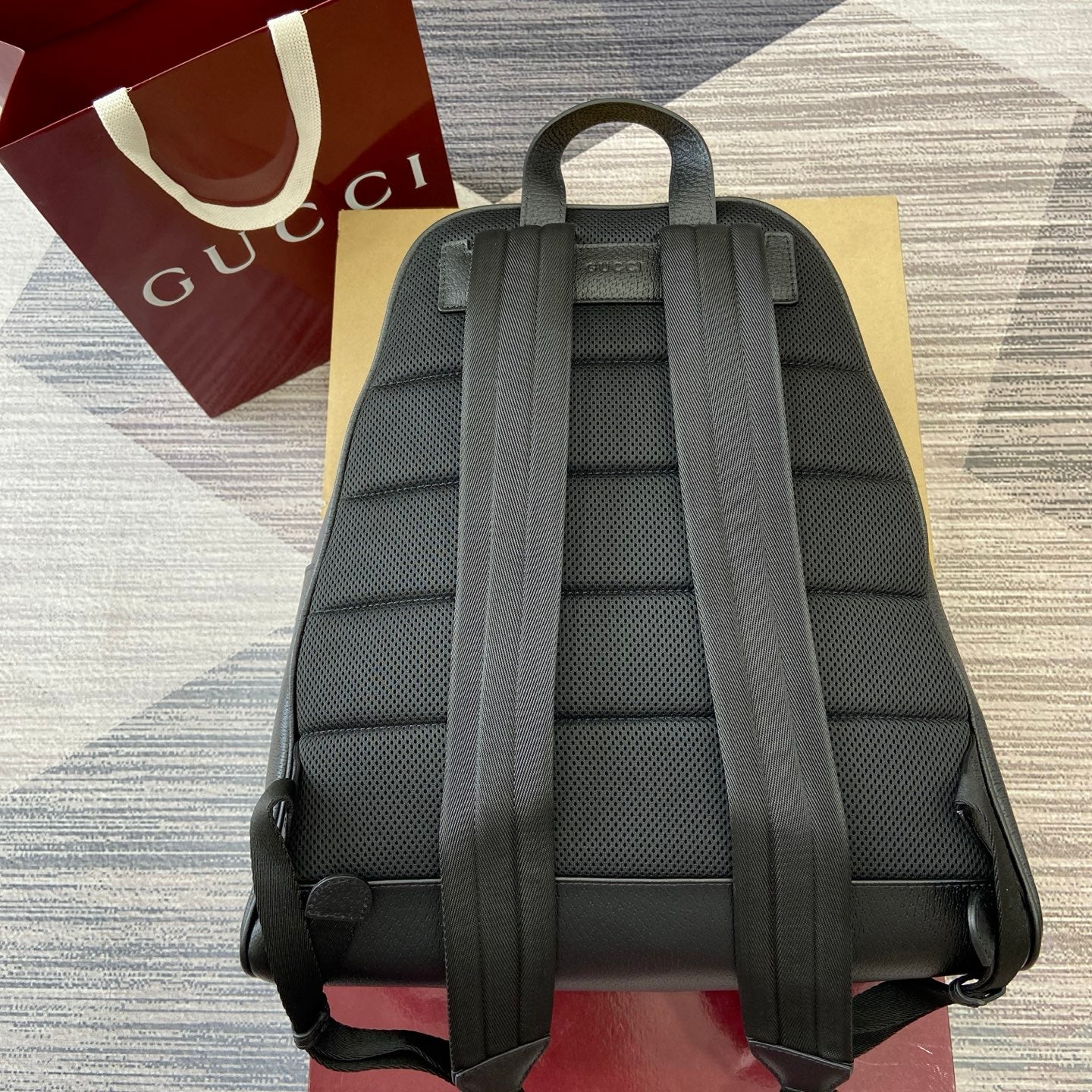 GG Ophidia medium backpack Black leather