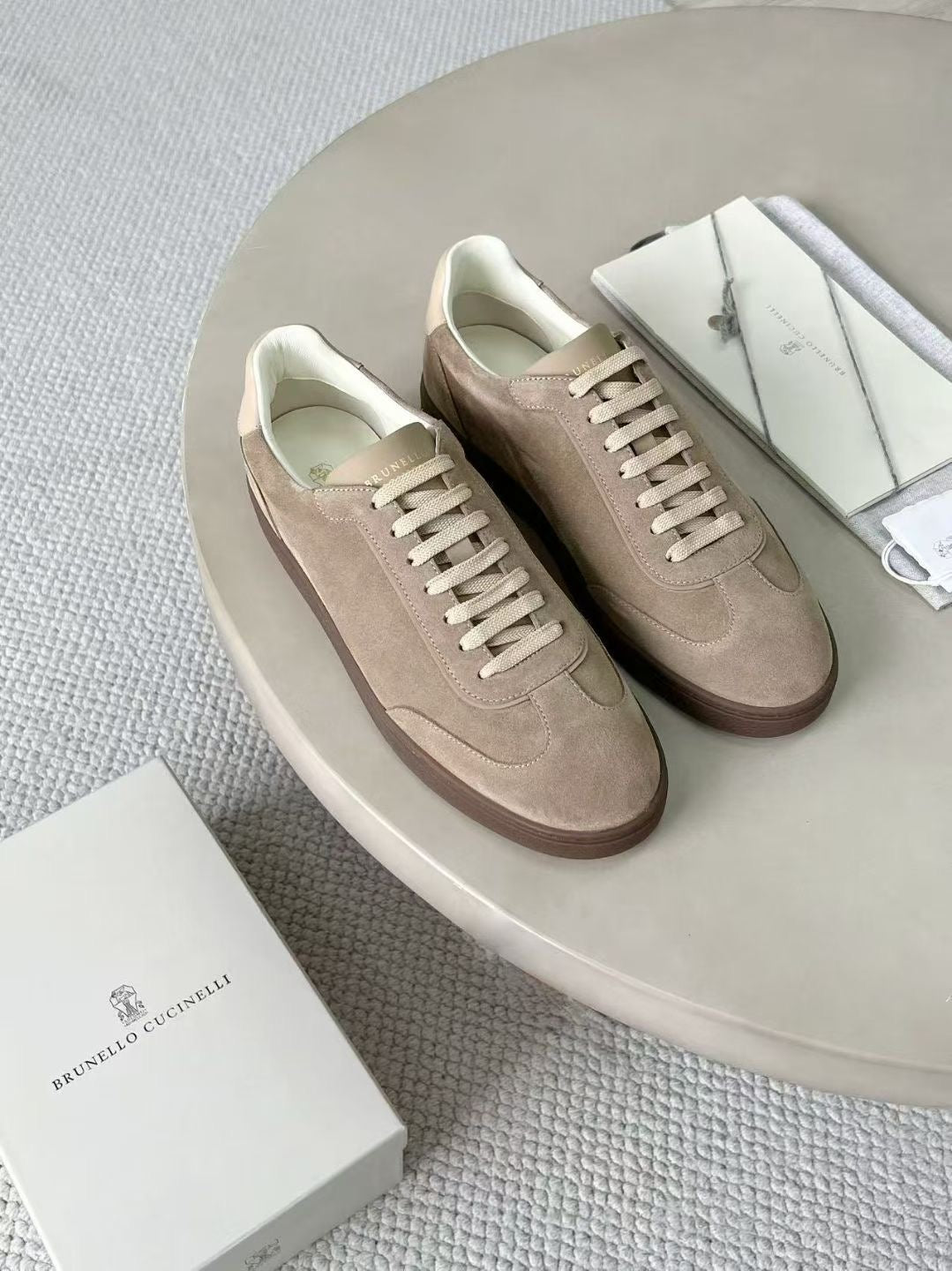 Brunello Cucinelli Washed suede sneakers