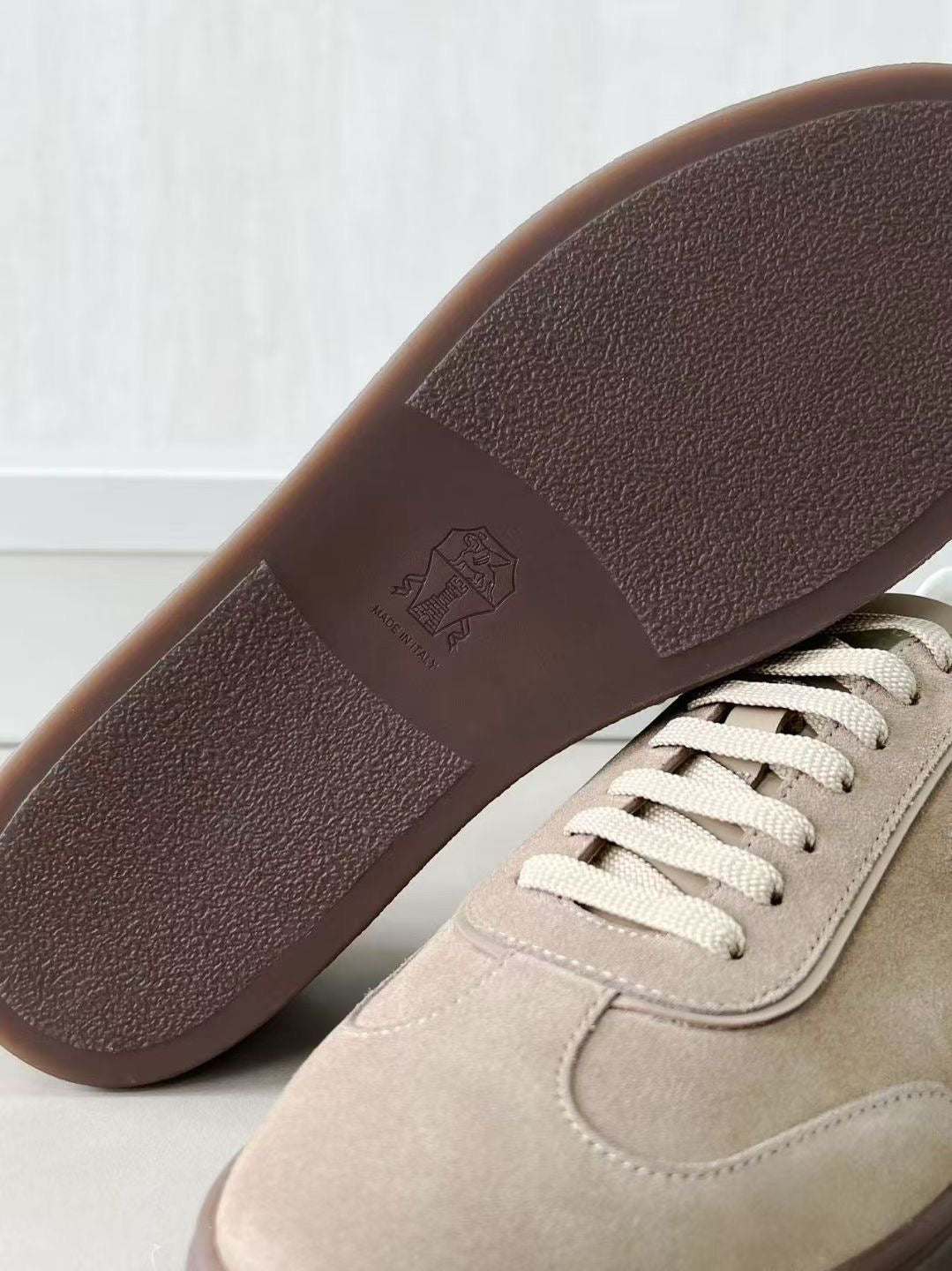 Brunello Cucinelli Washed suede sneakers