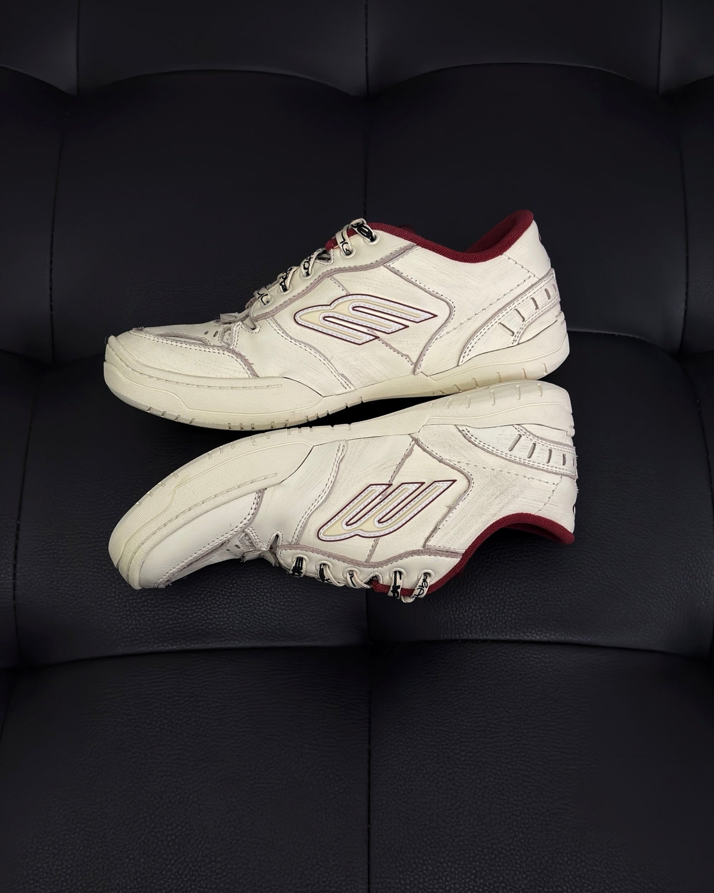 BB Men's Hamptons Worn-out Sneaker White/red