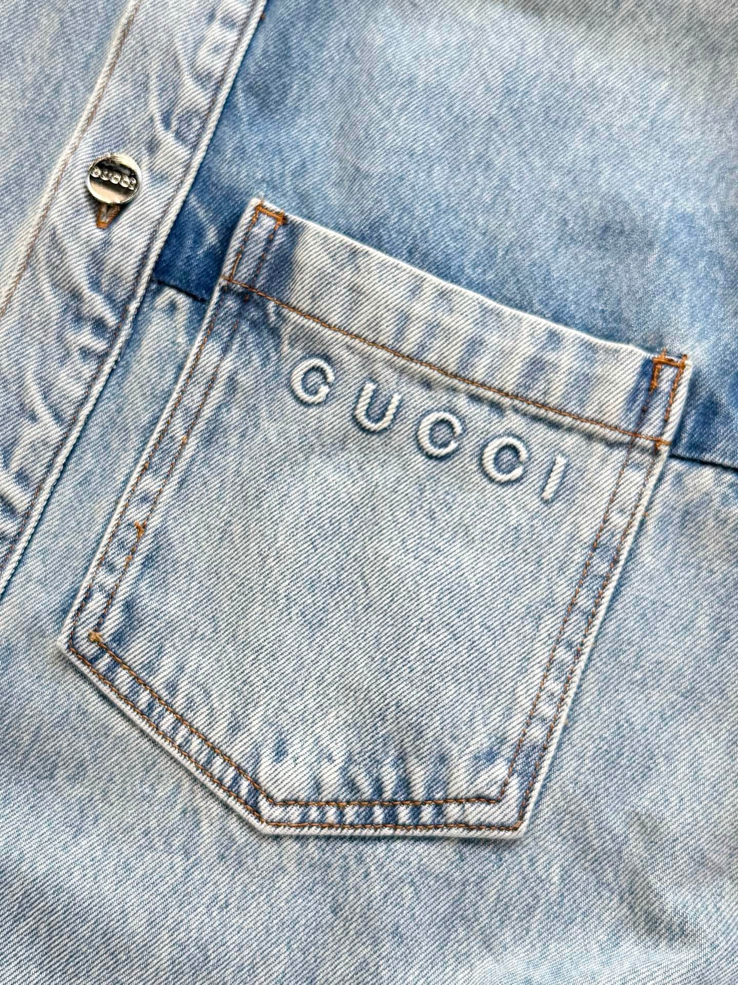 GG Cotton denim shirt