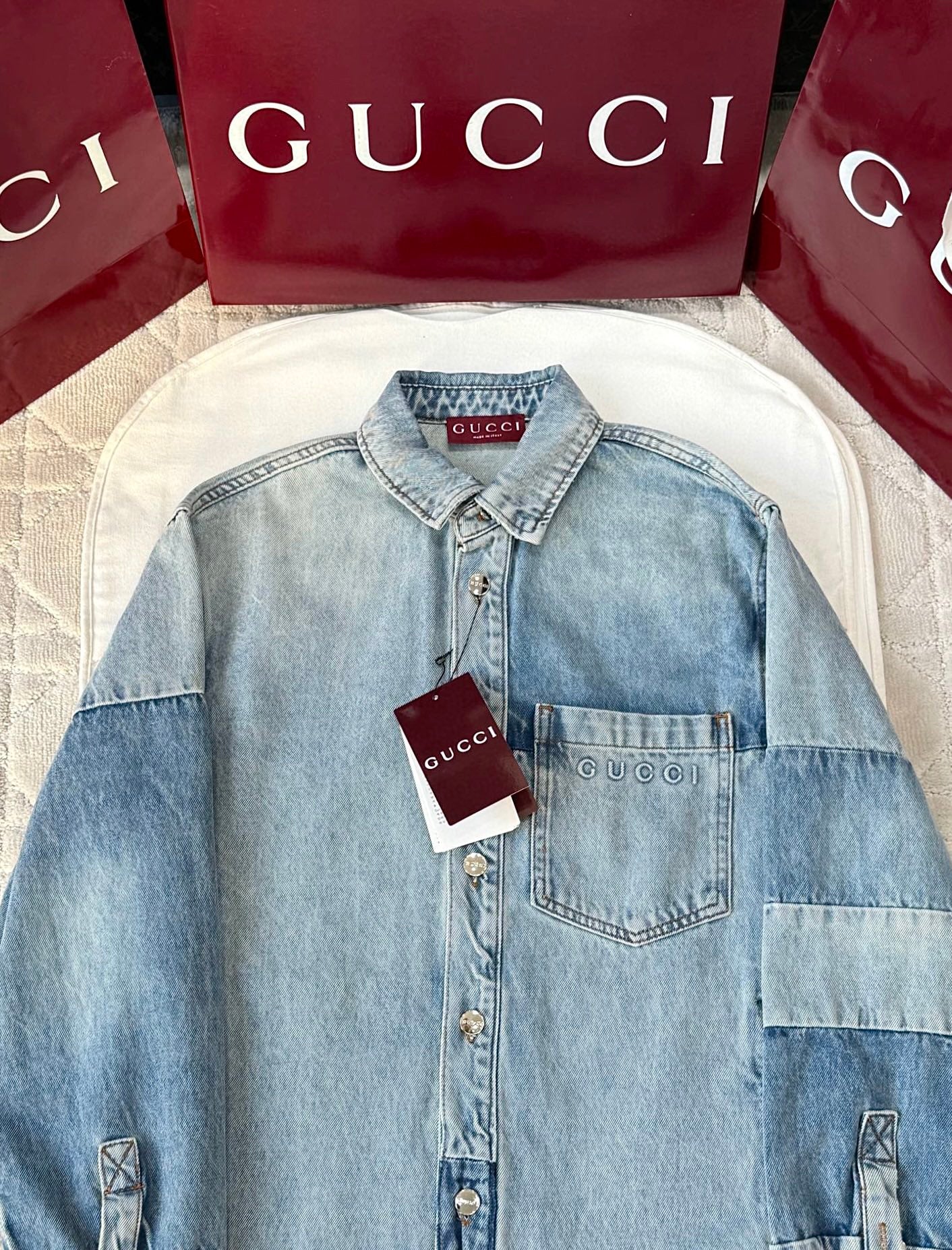 GG Cotton denim shirt