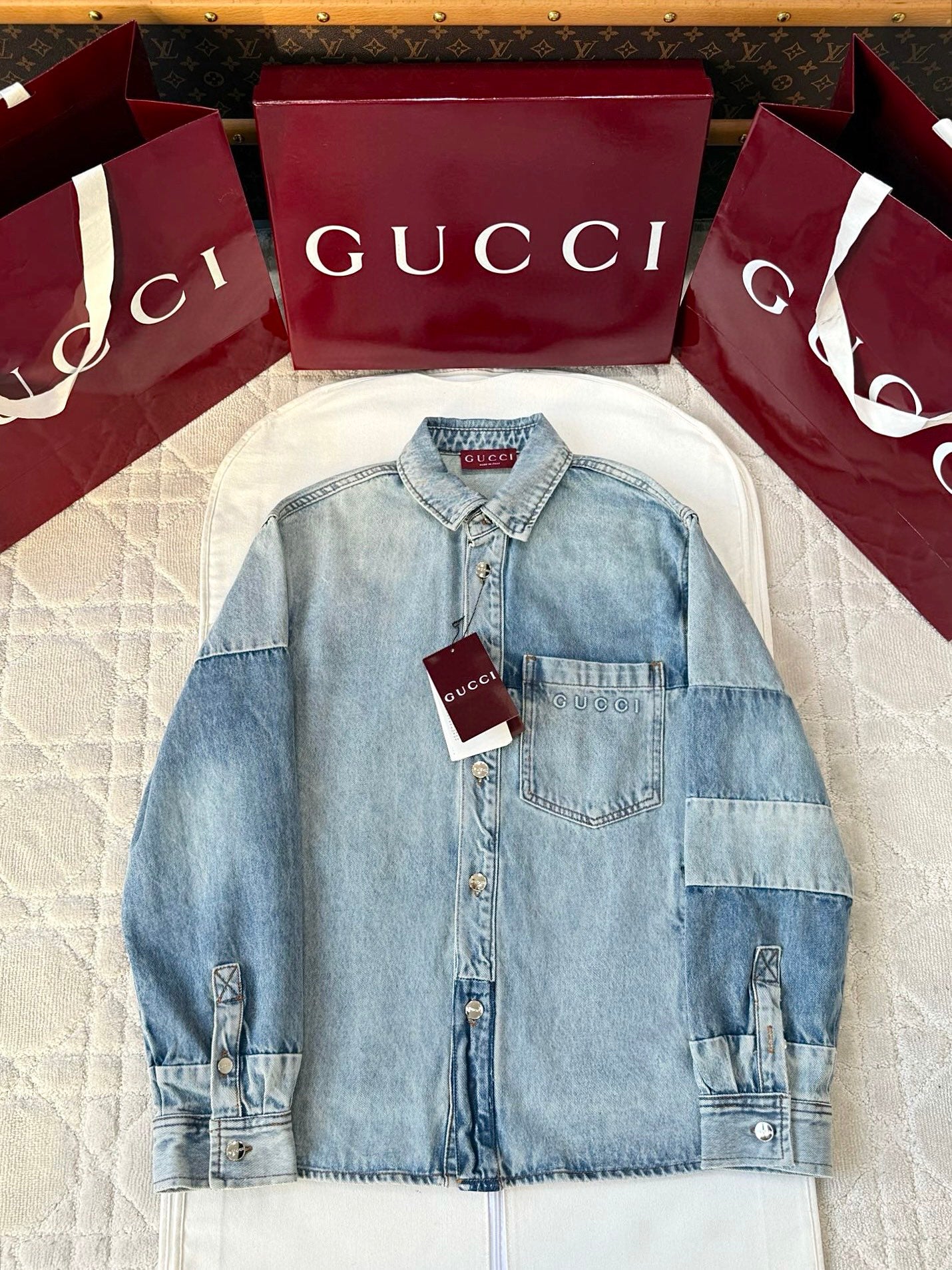 GG Cotton denim shirt