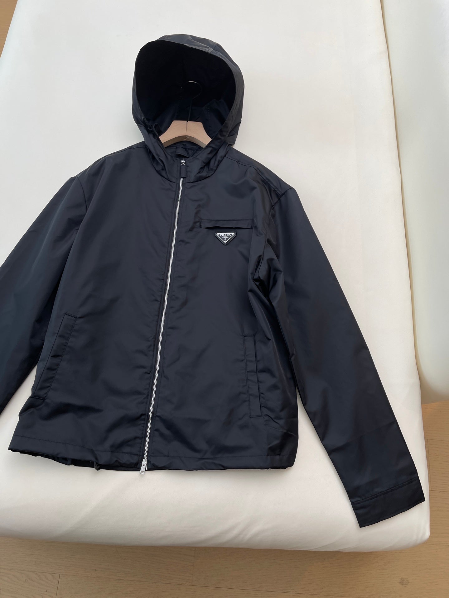 Prada Re-Nylon hooded blouson jacket