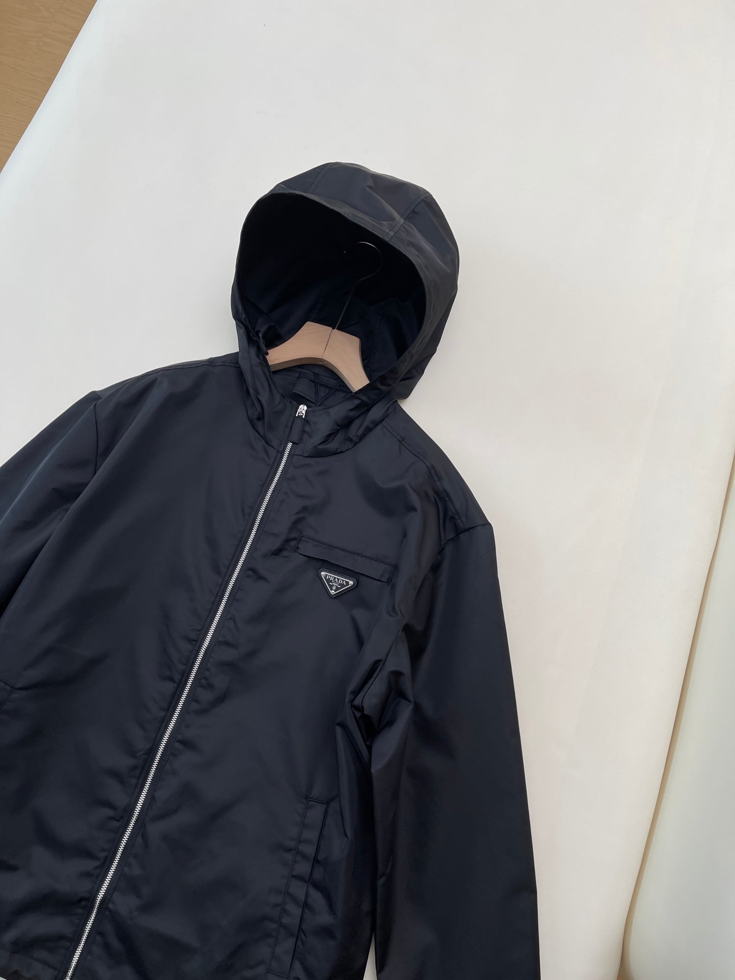 Prada Re-Nylon hooded blouson jacket